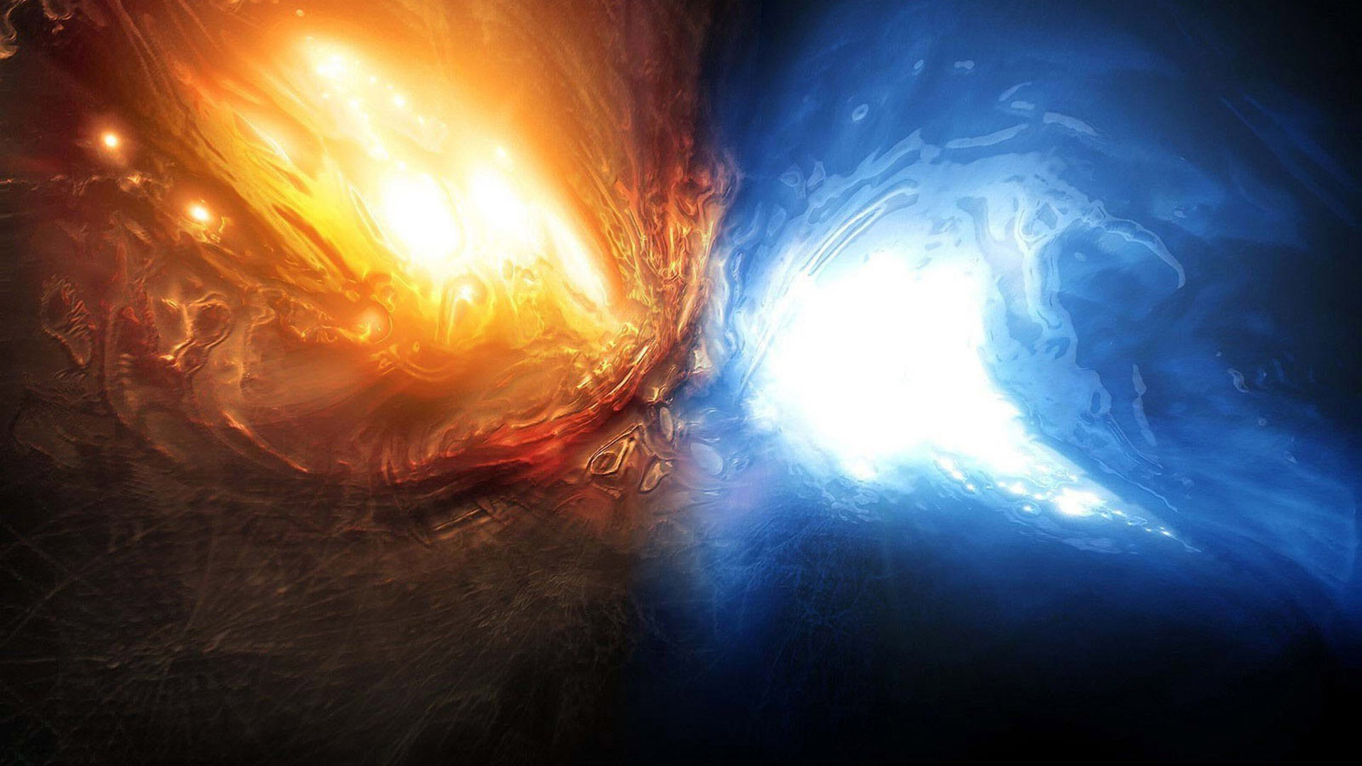 1920x1080 Water abstract blue red fire Earth artwork wallpaper | | 213382 |