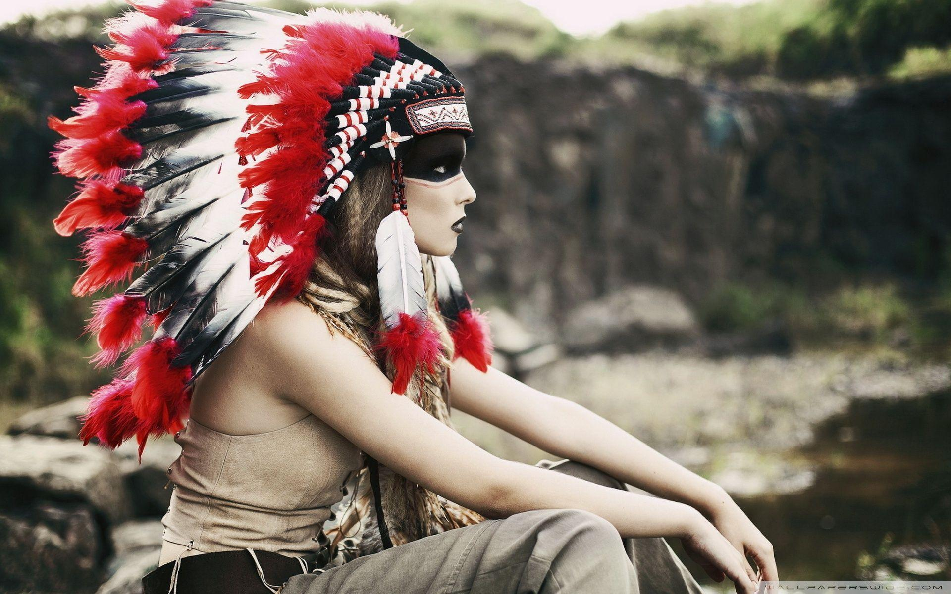 1920x1200 Native American Headdress Girls Wallpapers