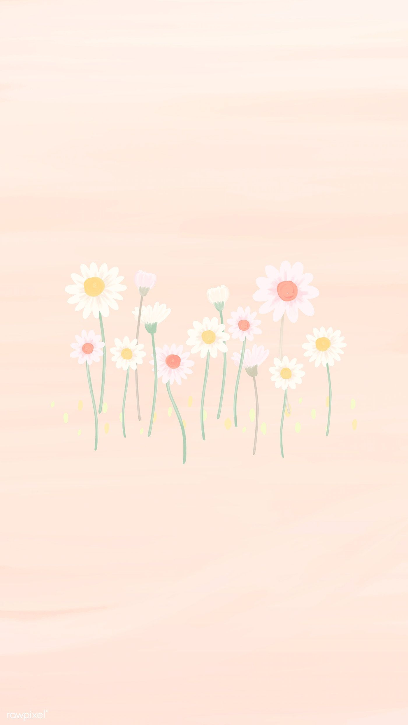 1400x2489 Hand drawn daisy mobile phone wallpaper vector | premium image by / manotang | Daisy wallpaper, Flower wallpaper, Wallpaper iphone cute