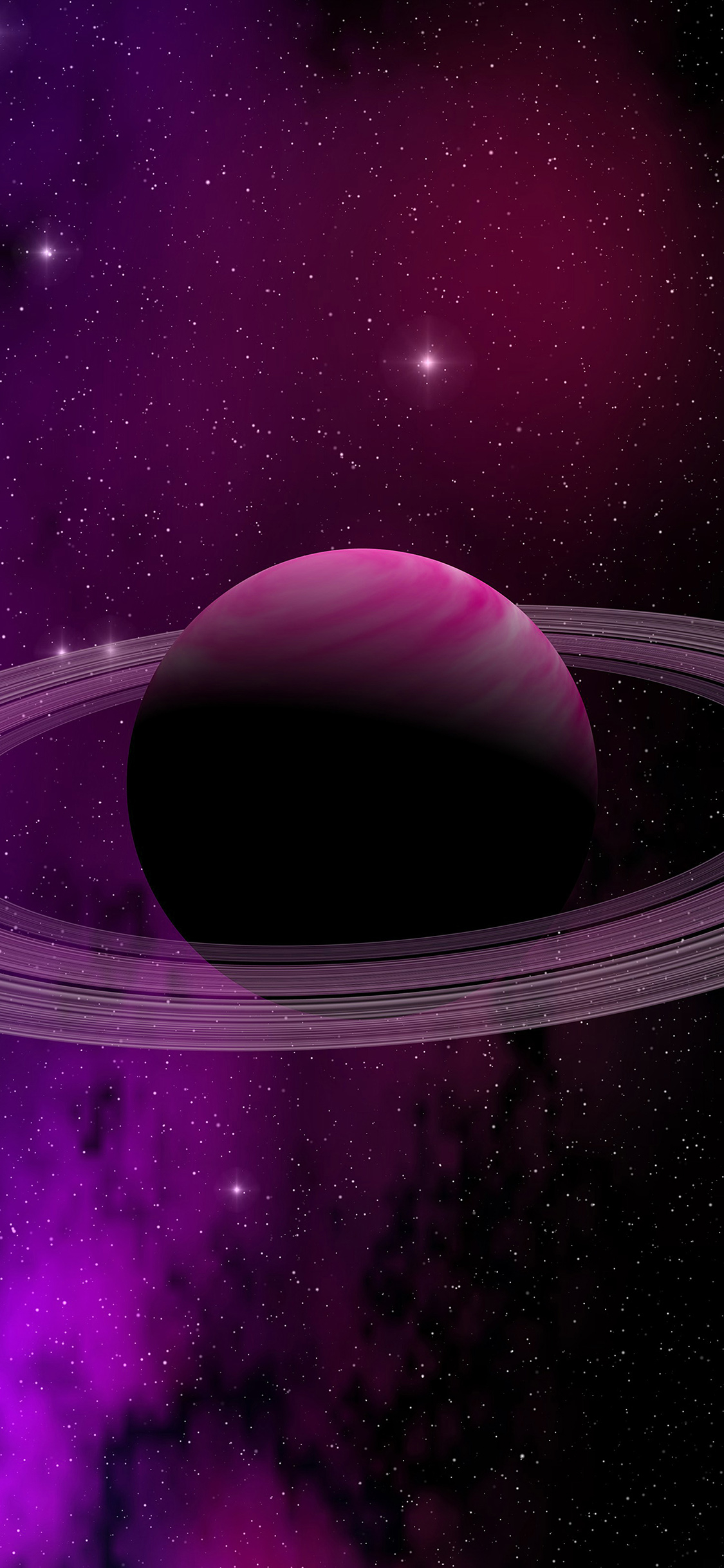 1125x2436 | iPhone11 wallpaper | at80-space-planet-saturnstar-art-illustration-purple