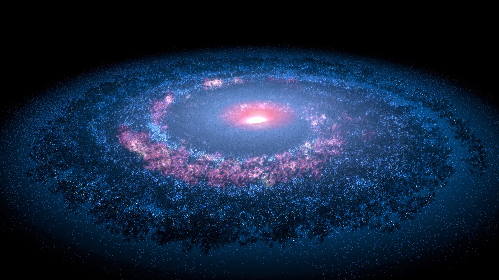 1920x1080 Cosmic starry sky Spiral Galaxy KDE Store