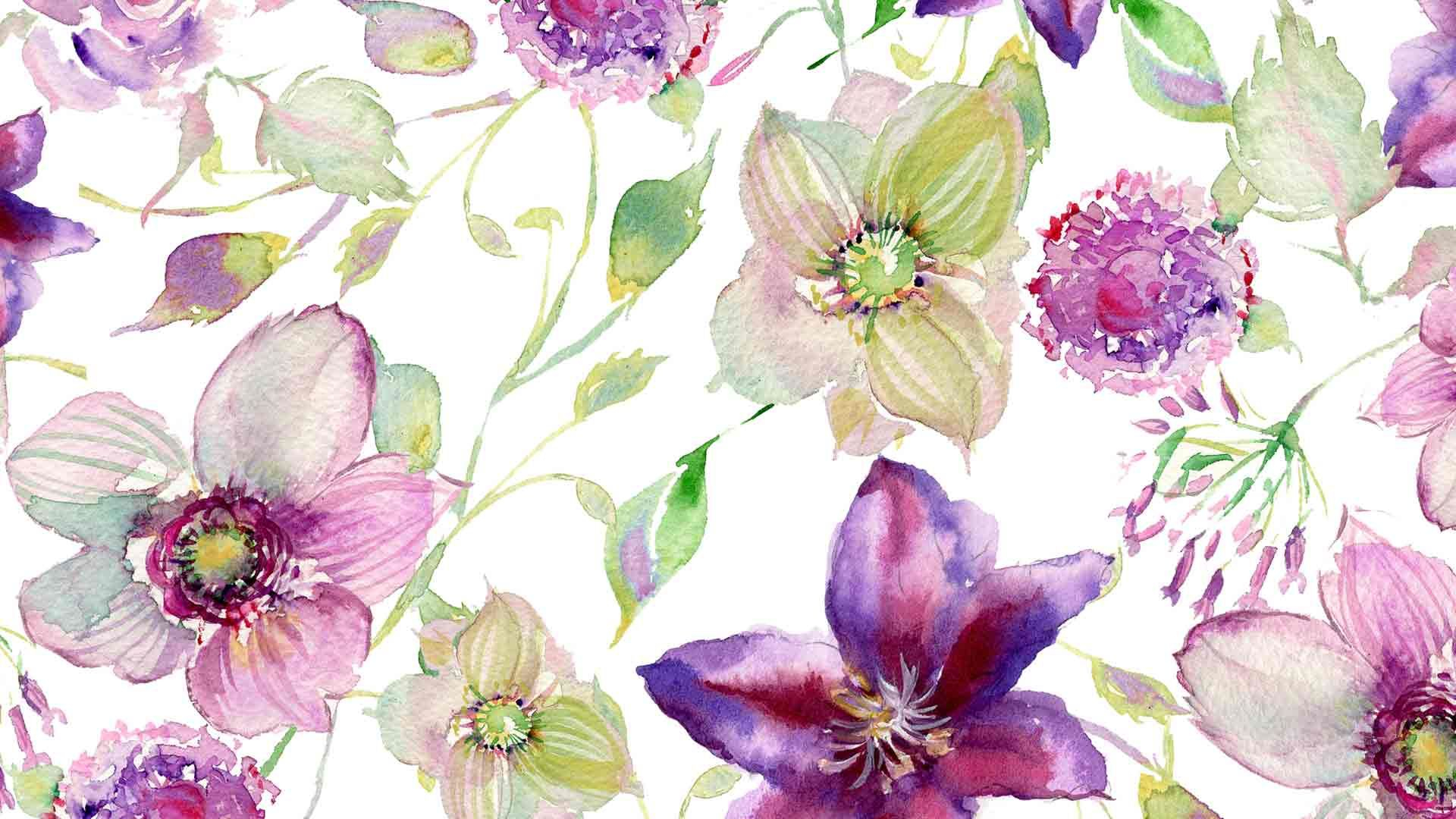 1920x1080 Watercolor Wallpaper HD | Wallpapers, Backgrounds, Images, Art Photos. | Watercolor floral wallpaper, Watercolor wallpaper, Flower wallpaper