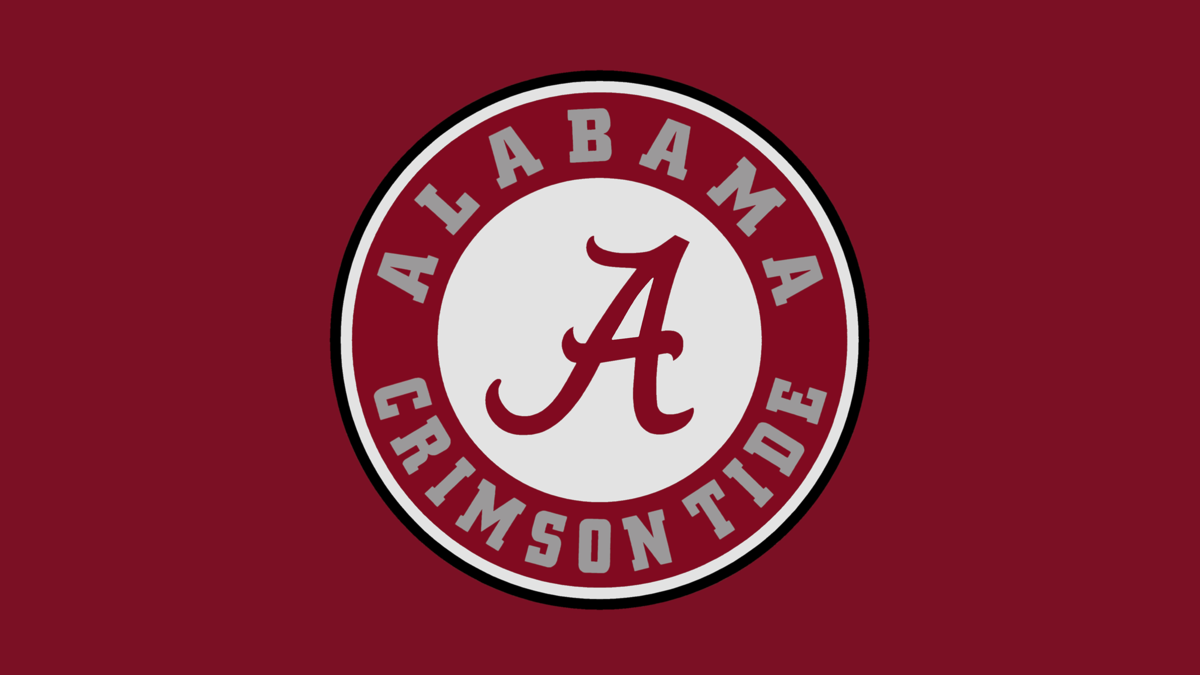 3840x2160 Plain Crimson | Alabama logo, Alabama crimson tide logo, University of alabama log
