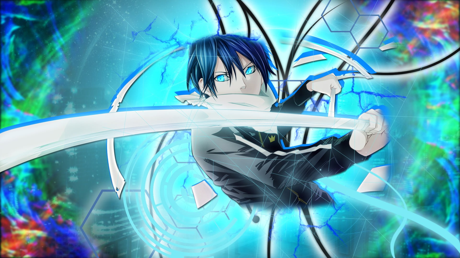 1920x1080 Blue haired anime character digital wallpaper, Noragami HD wallpaper |