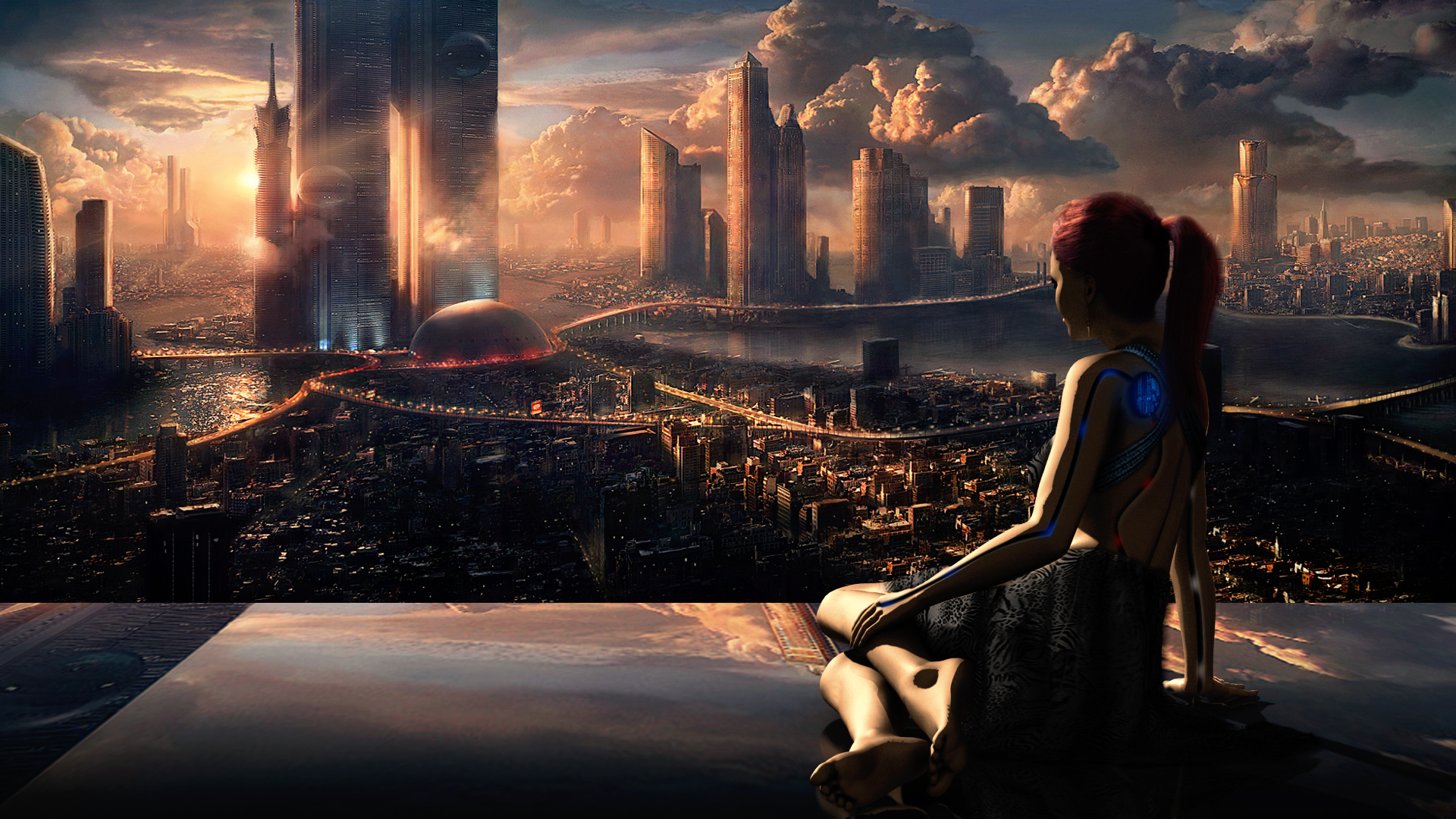 1920x1080 1200+ Sci Fi City HD Wallpapers and Backgrounds