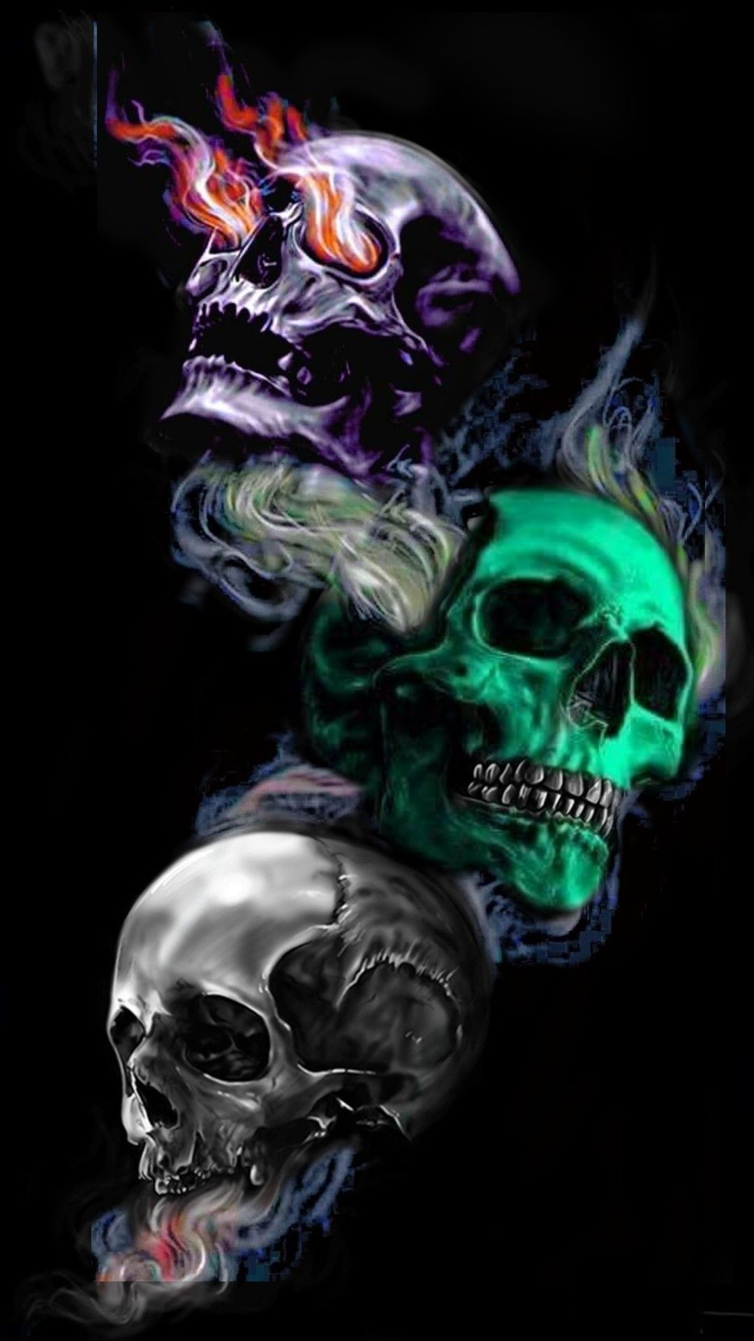 1080x1920 skull fire | Skull art drawing, Skull wallpaper, Skull wallpaper iphone