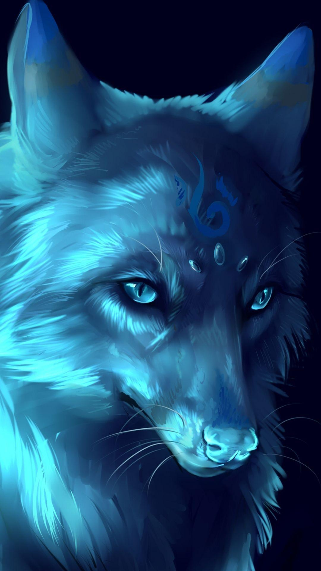 1080x1920 Neon Wolf Wallpapers