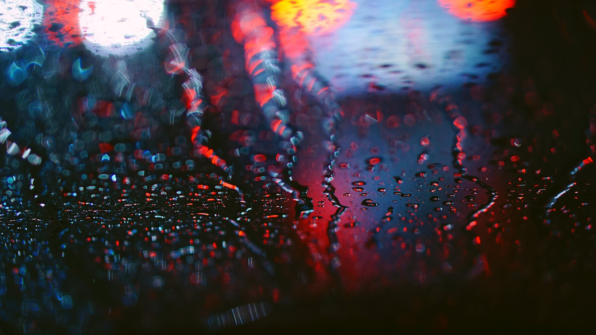 2048x1152 Wallpaper : window, rain, red, reflection, lights, photography, water drops, depth of field, bokeh, macro, water on glass WyRwSyK 1475975 HD Wallpapers