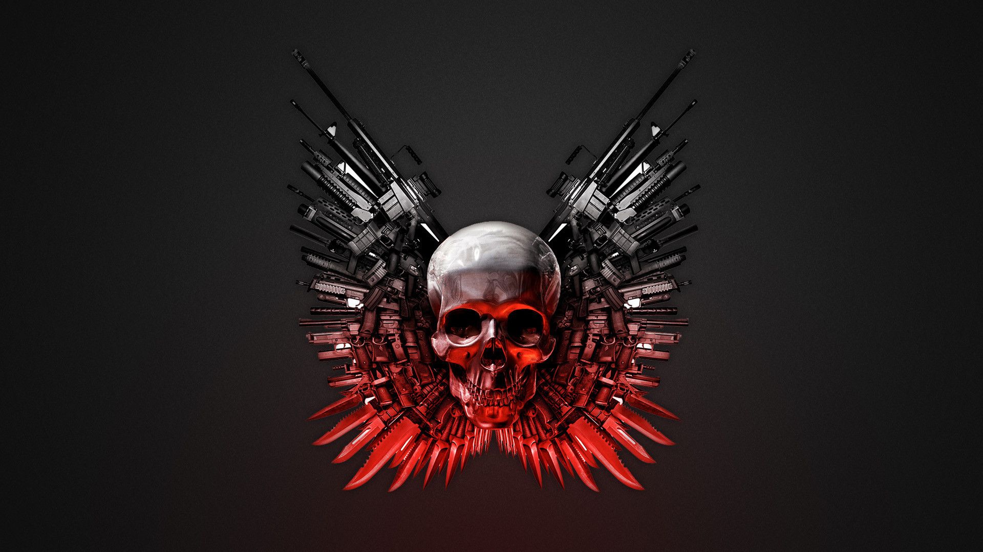 1920x1080 THE EXPENDABLES dark skull skulls weapon weapons wallpaper | | 102788