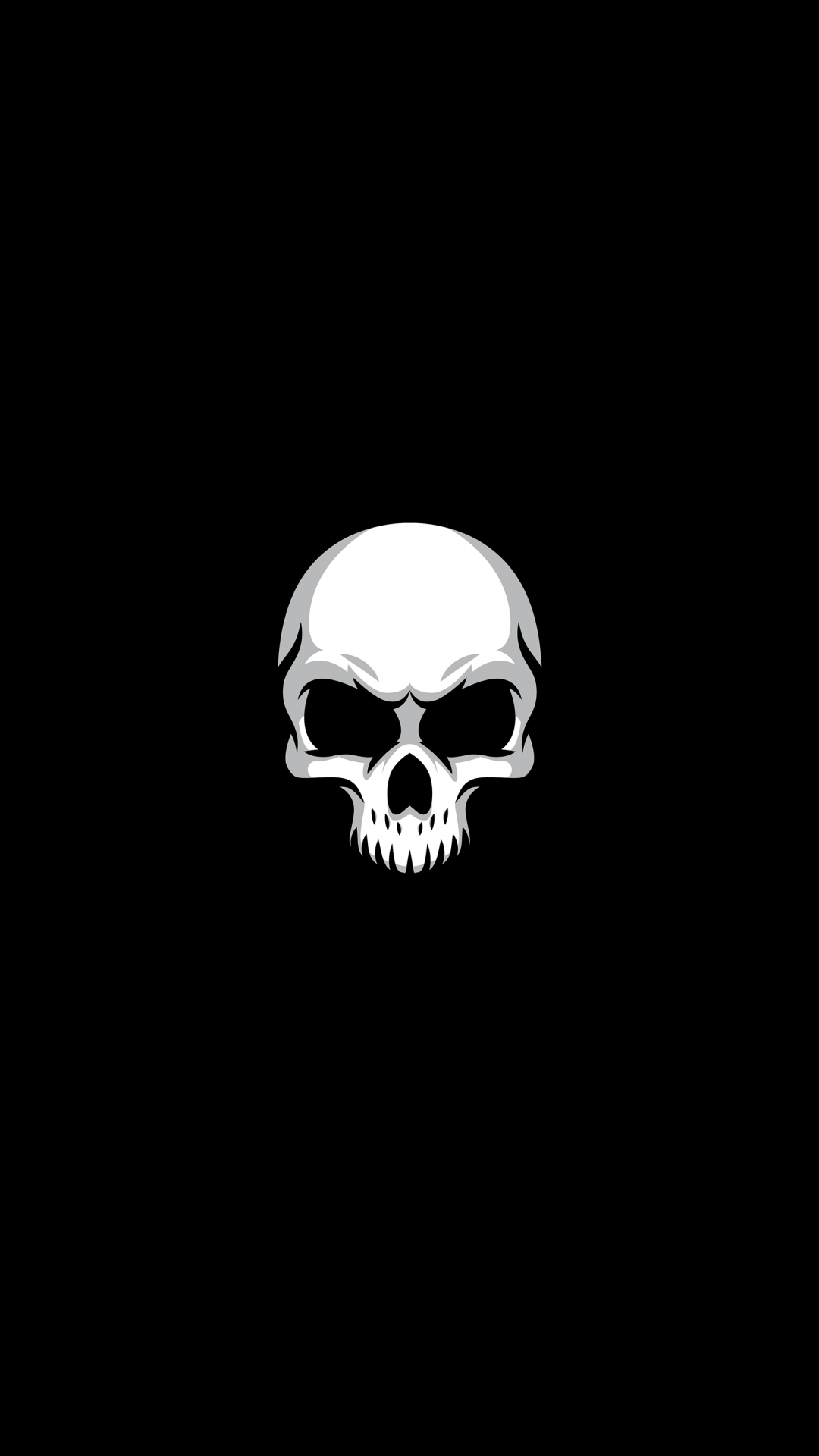1080x1920 White skull, minimal, art | Skull, Skull wallpaper, Skull art