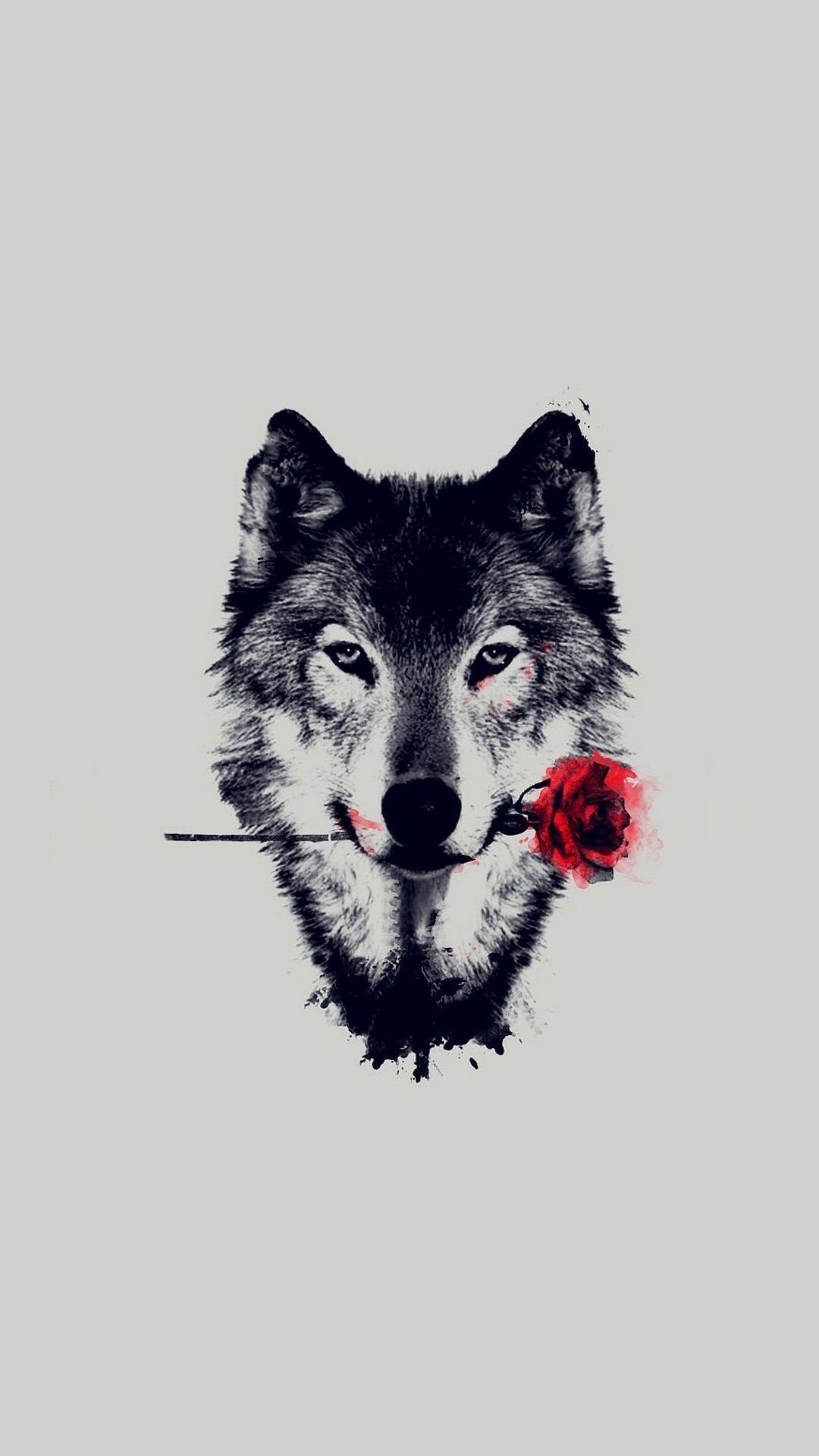 1080x1920 Wolf Red Rose Art Wallpaper iPhone 2018 iPhone Wallpapers | Art ... | Iphone wallpaper wolf, Rose art, Iphone art
