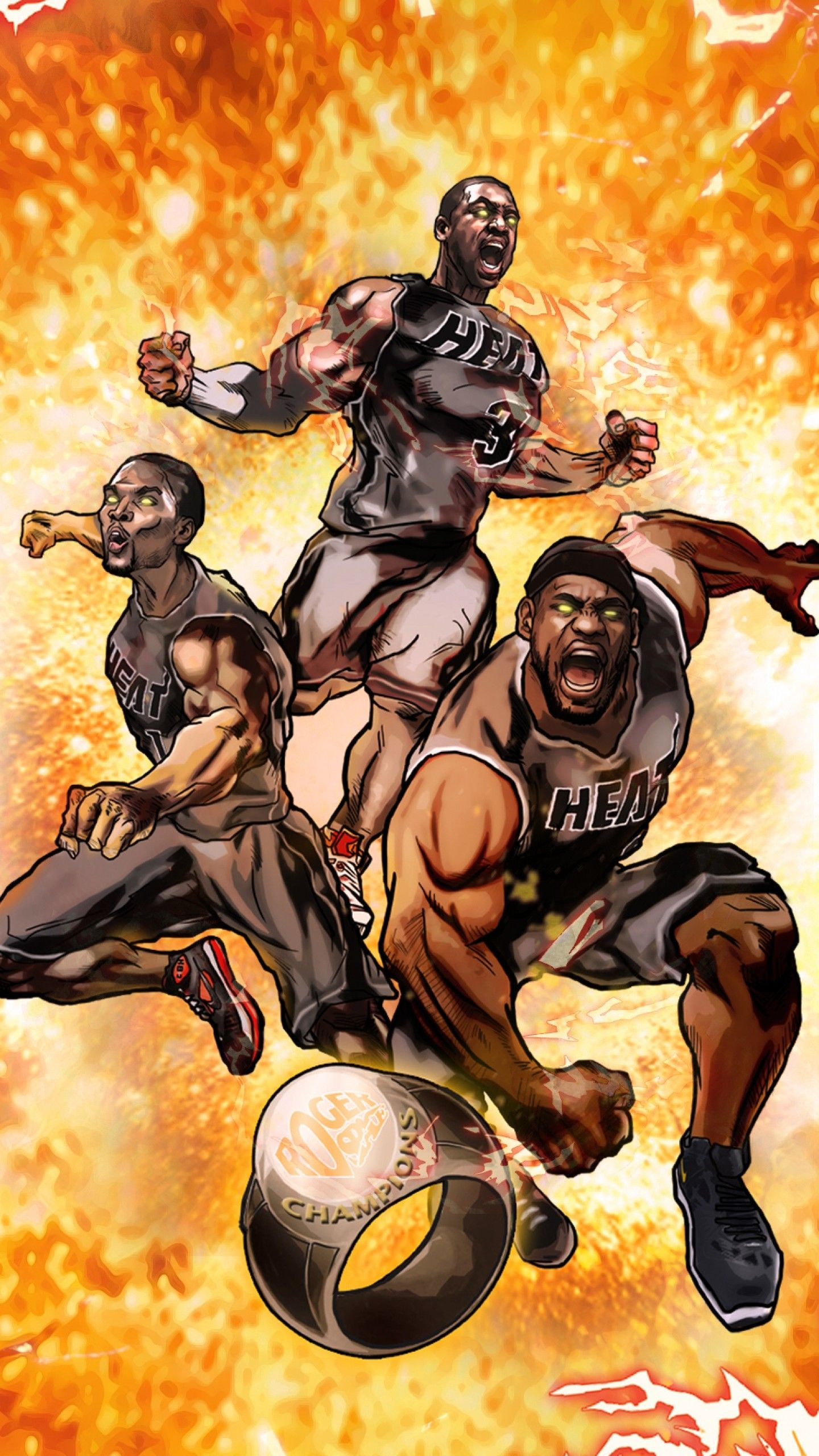 1440x2560 Basketball Players Cartoon Wallpapers