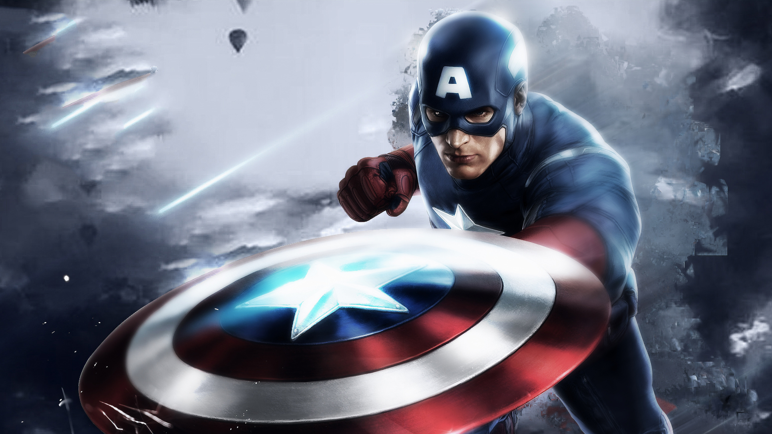 2560x1440 1920x1080 Captain America Shield Art Laptop Full HD 1080P HD 4k Wallpapers, Images, Backgrounds, Photos and Pictures