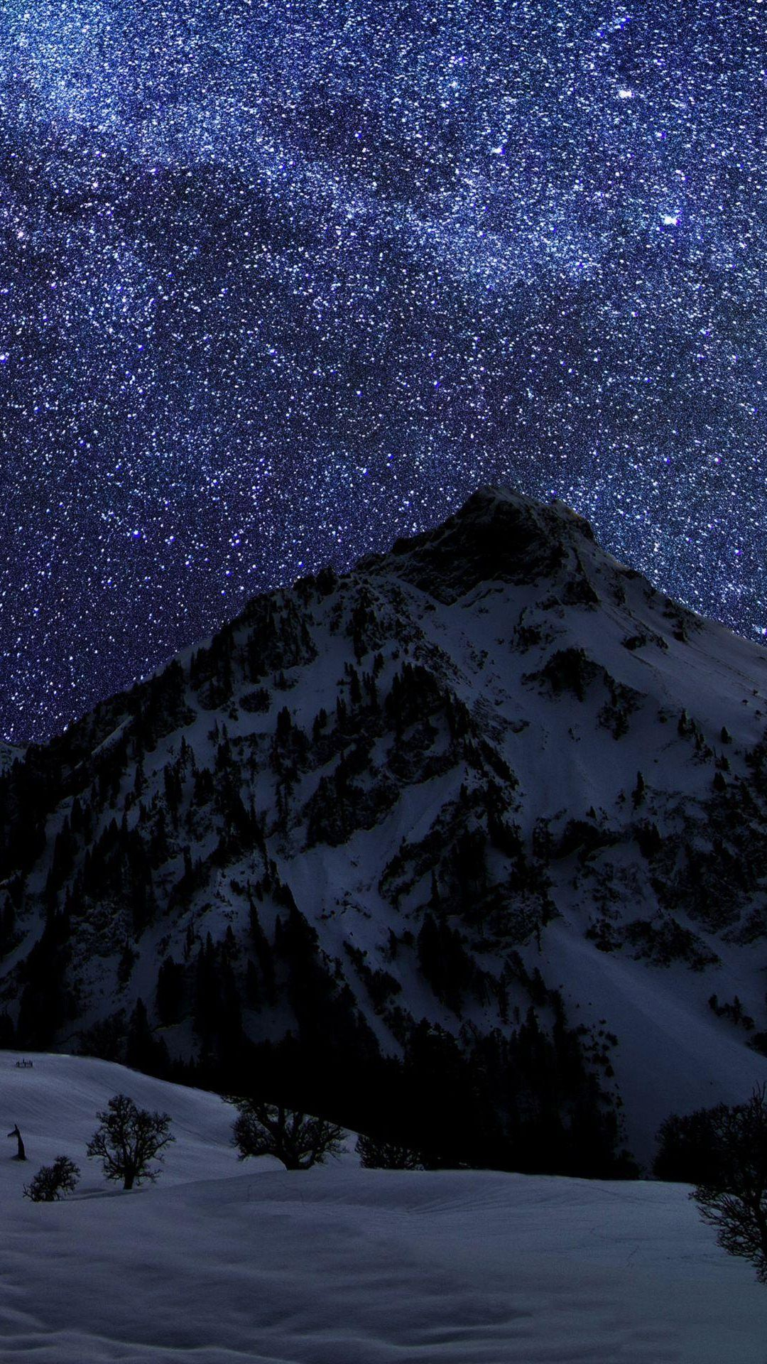 1080x1920 Snow Mountain Night Sky Stars | Android Wallpapers | Night sky photography, Night sky wallpaper, Night sky stars