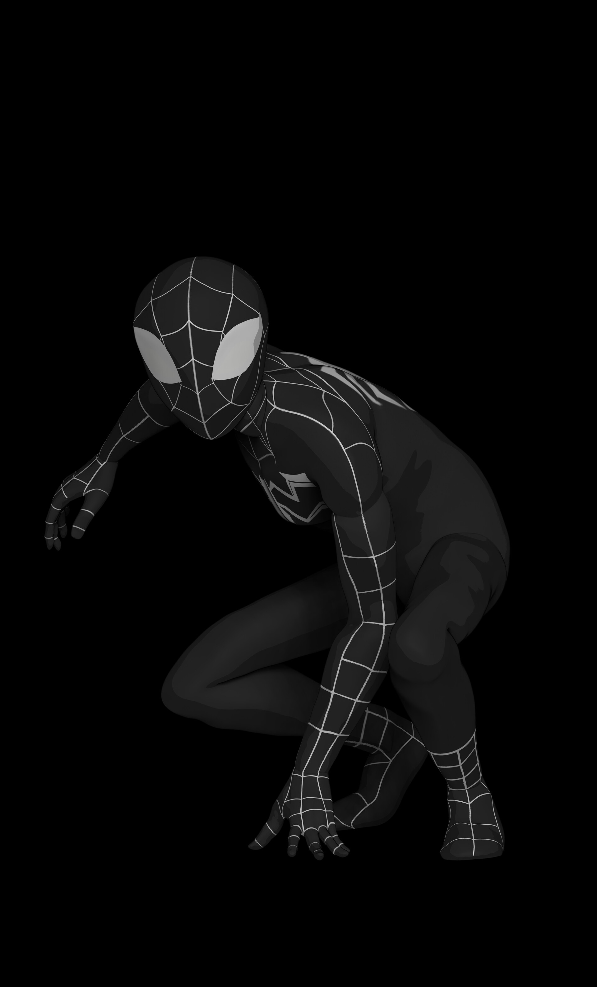 1920x3174 ArtStation The Spectacular Spider-Man Black Suit V2