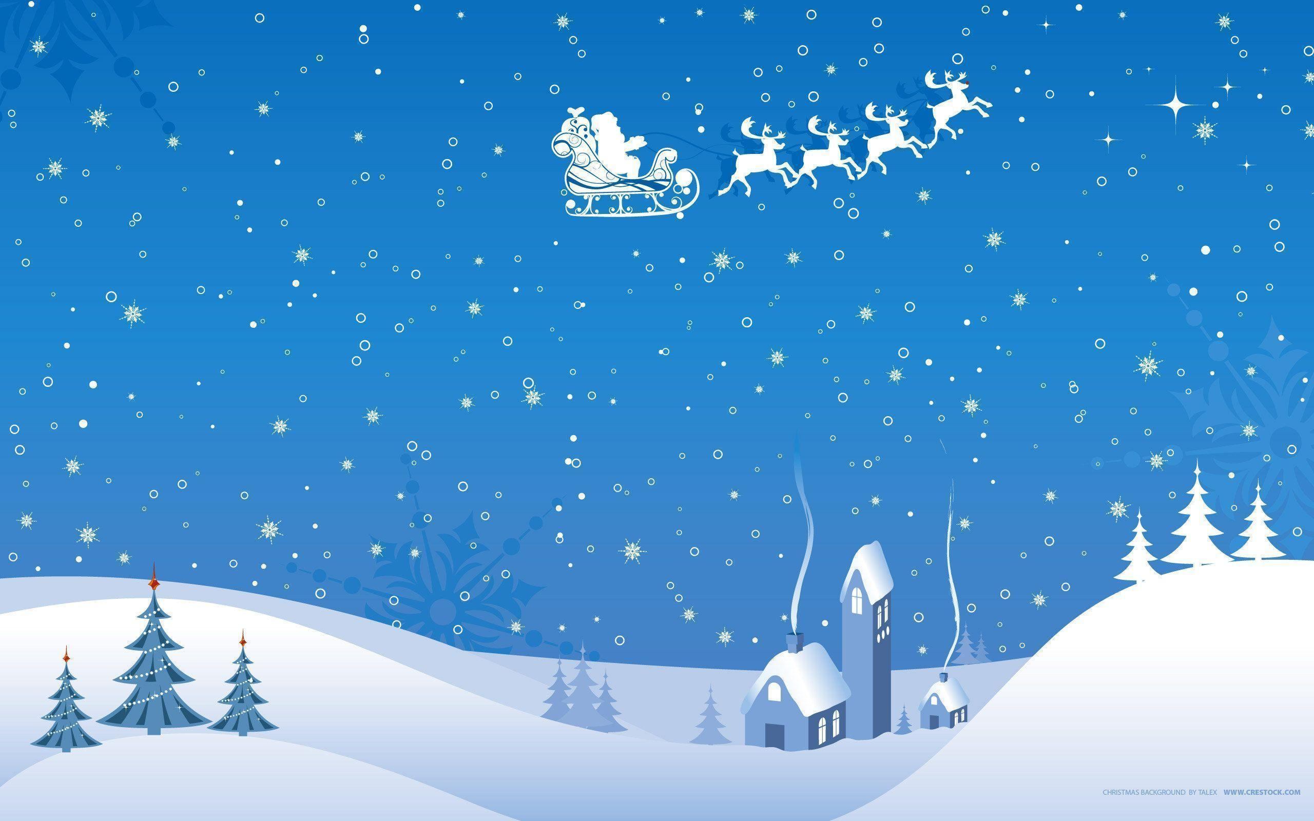 2560x1600 Christmas Snow Scene Wallpapers