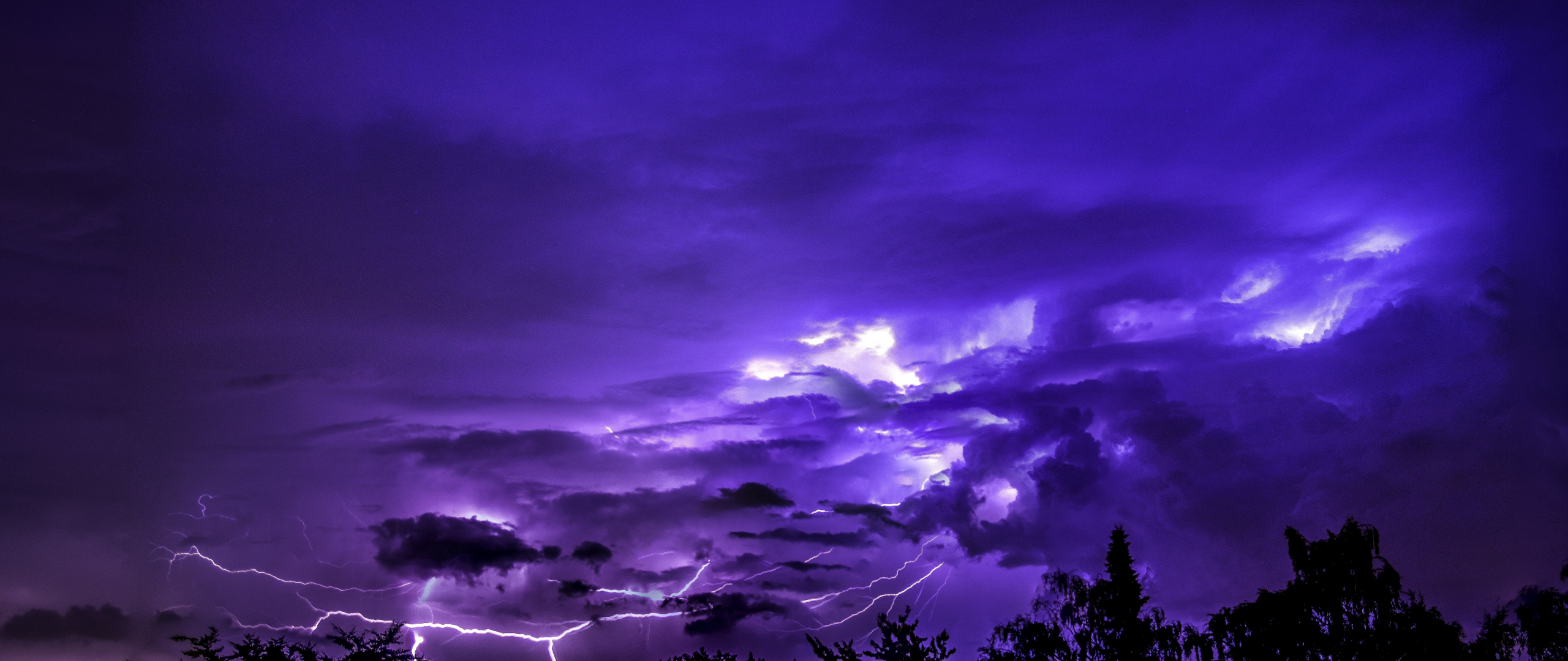 2560x1080 Download thunderstorm, lightnings, sky, dark wallpaper, dual wide hd image, background, 15739