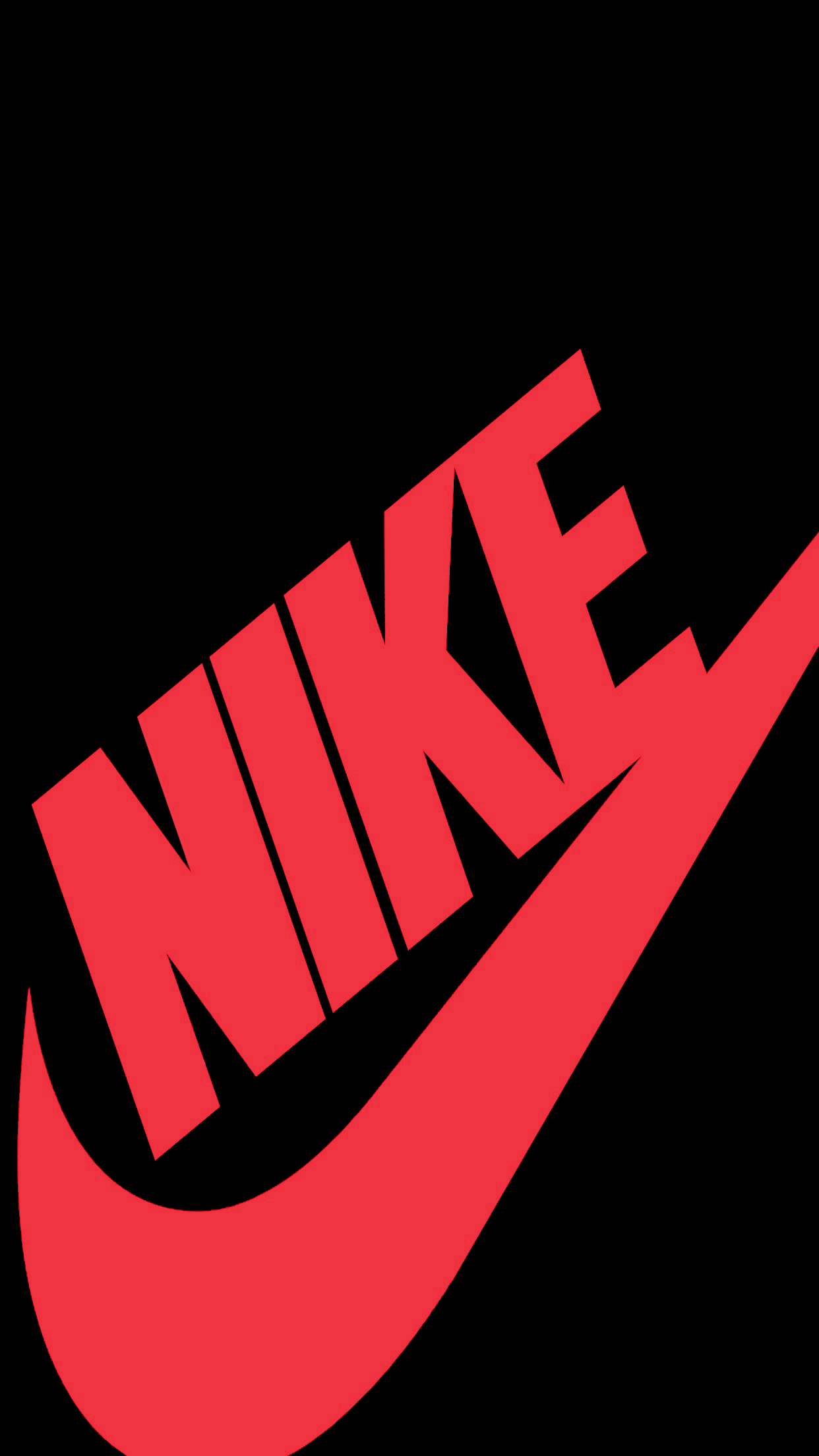 1242x2208 Red and Black Nike Wallpapers