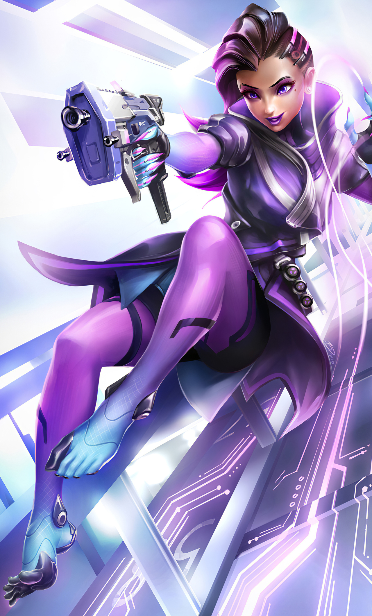1280x2120 Sombra Overwatch Video Game 4k iPhone 6+ HD 4k Wallpapers, Images, Backgrounds, Photos and Pictures
