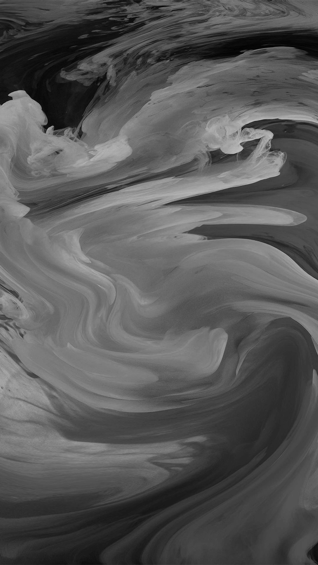 1242x2208 vl09-hurricane-swirl-abstract-art-paint-dark-bw-pattern-wallpaper