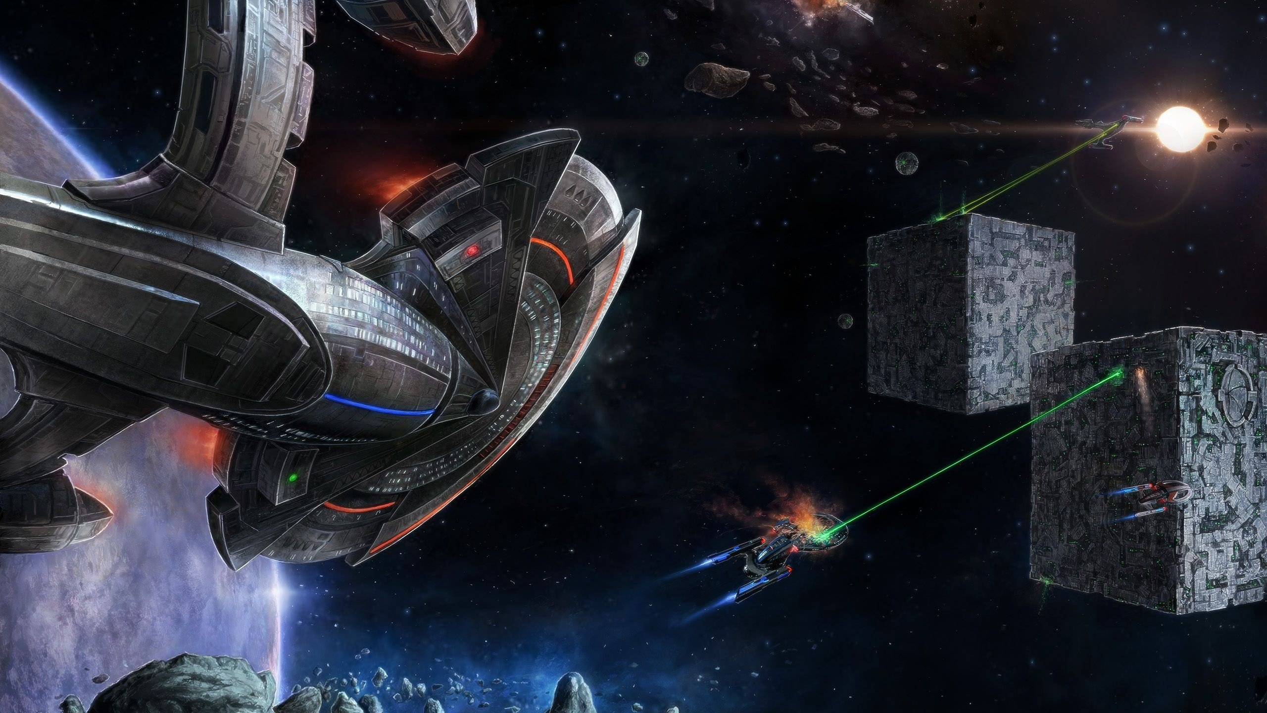 2560x1440 STAR TREK ONLINE game sci-fi futuristic spaceship battle wallpaper | | 263302