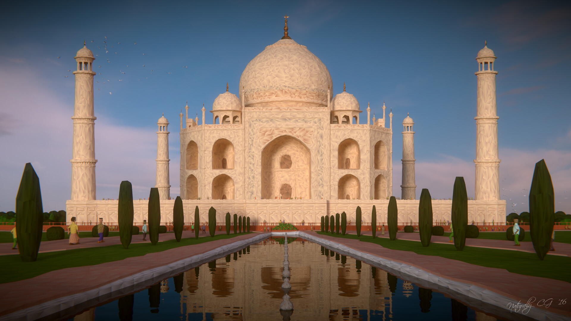 1920x1080 ArtStation Taj Mahal