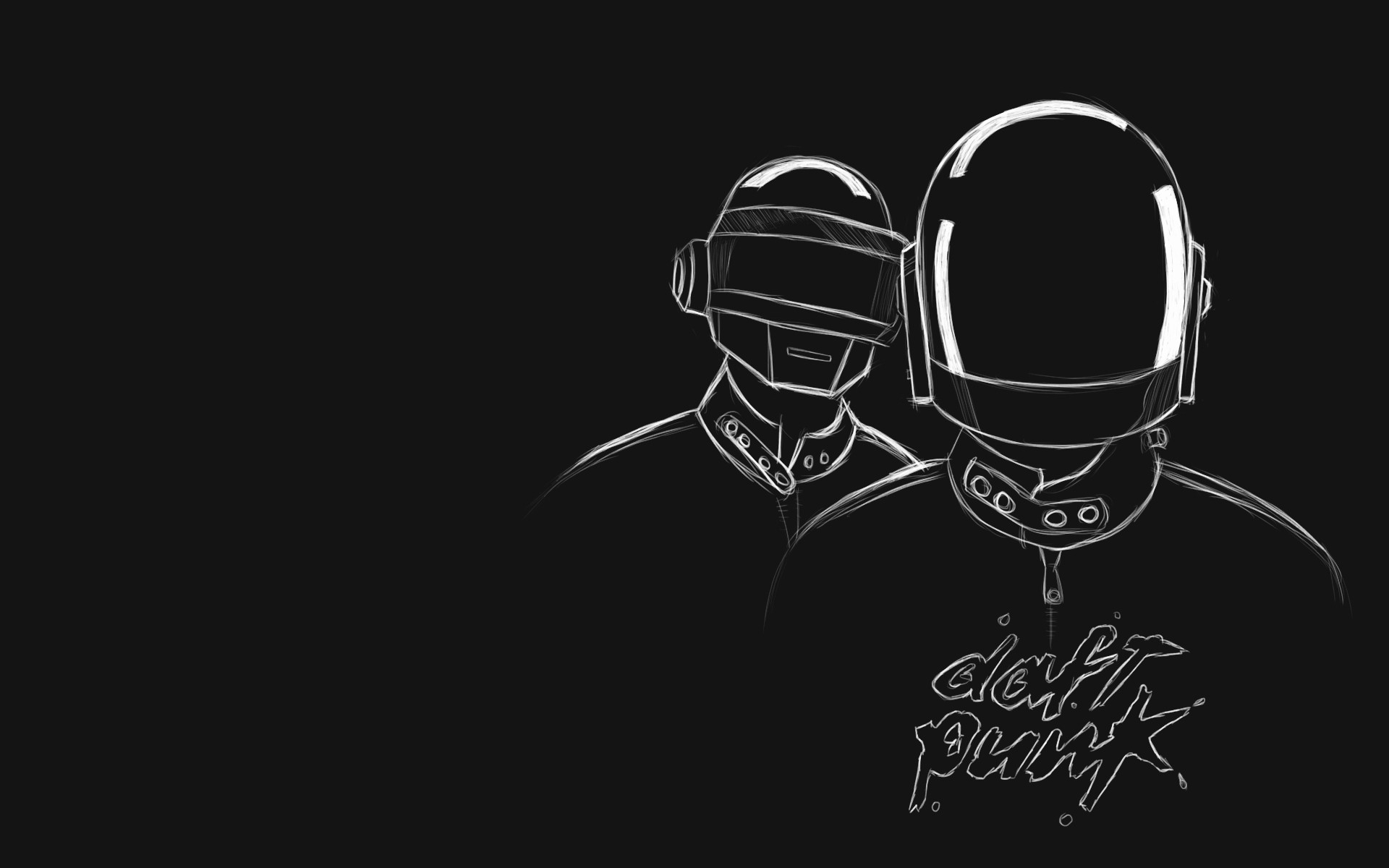 1920x1200 music, Daft, Punk, Monochrome Wallpapers HD / Desktop and Mobile Backgrounds