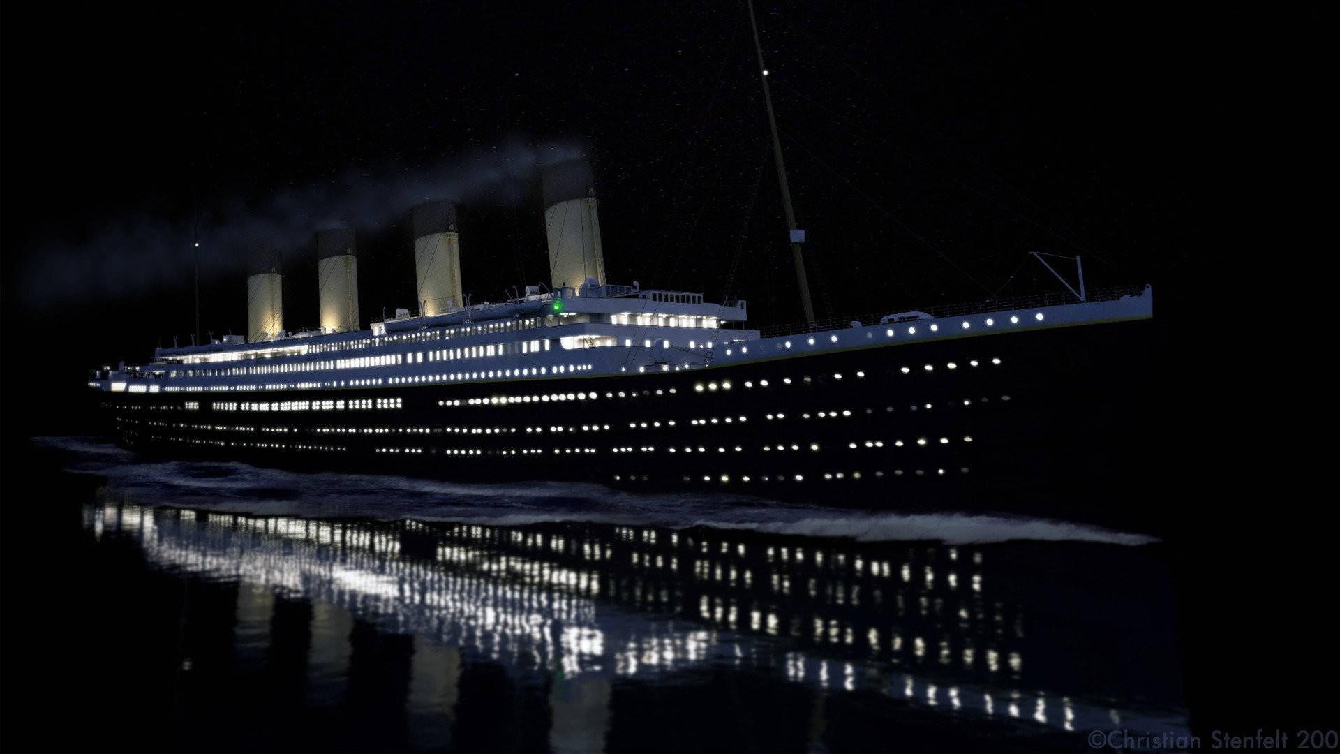 1920x1080 Download Titanic Ship At Night Wallpaper