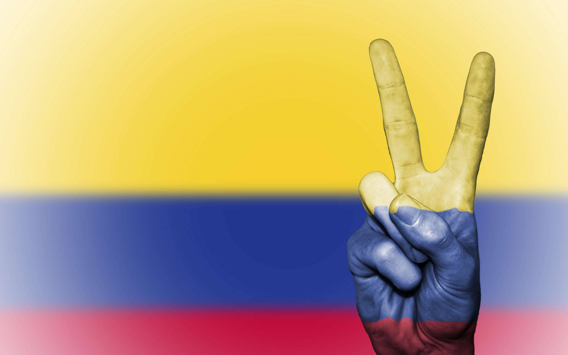 1920x1200 Download Colombia Flag Peace Sign Wallpaper