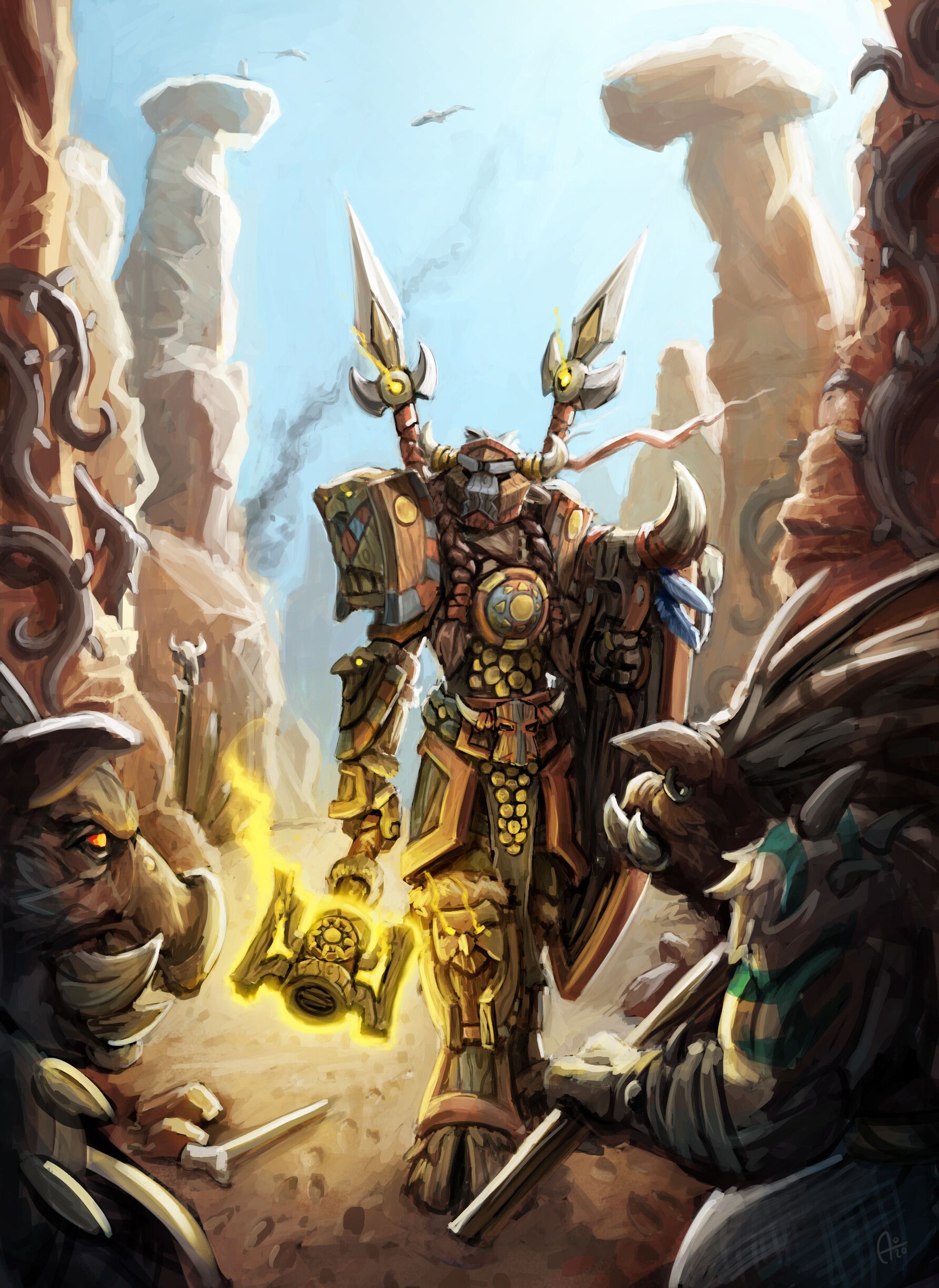 1784x2447 Tauren Sunwalker, Arthur Lorenz | Tauren, Warcraft art, Wow of warcraft