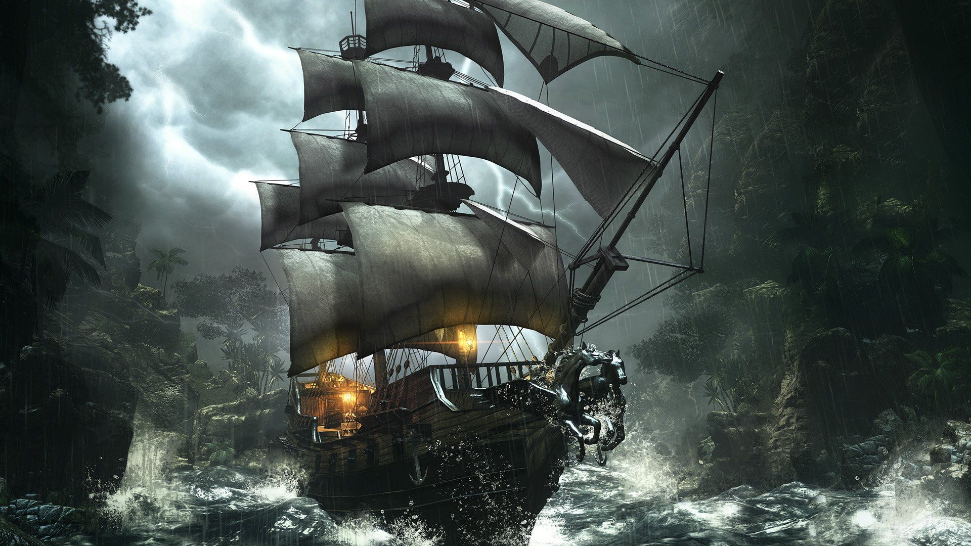 1920x1080 RAVENS CRY fantasy action adventure rpg pirate ship wallpaper | | 493850 | Ship paintings, Pirate pictures, Pirate ship