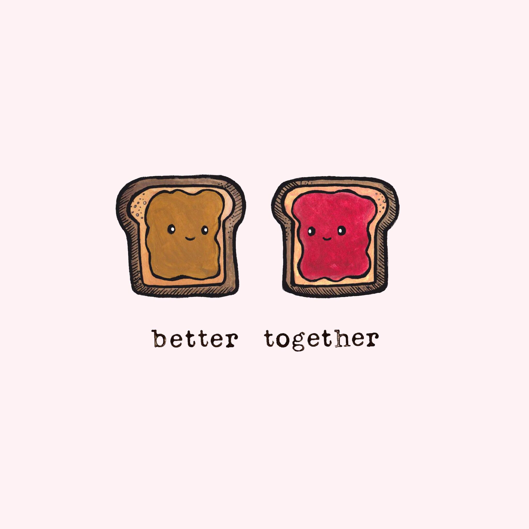 2048x2048 better together peanut butter + jelly | Better together, Cute wallpapers, Cute backgrounds
