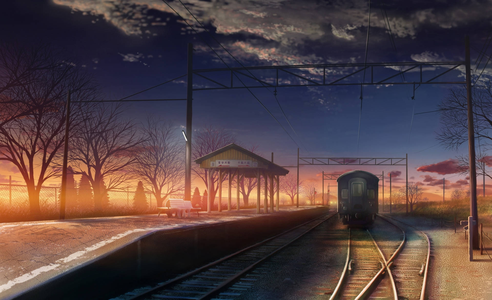 1920x1169 Download Scenic Animated Train Wallpaper