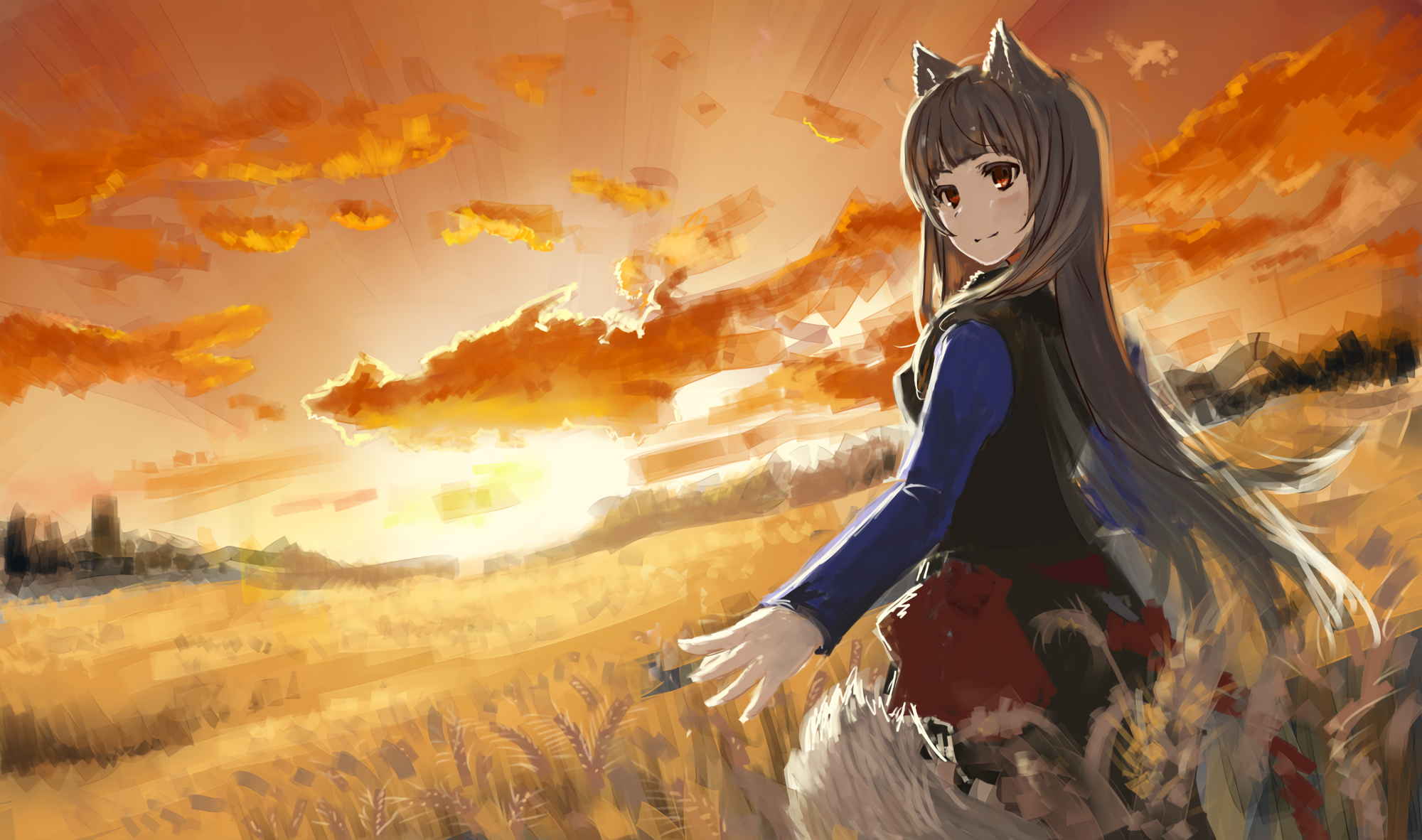 2000x1182 Spice and Wolf HD Wallpaper