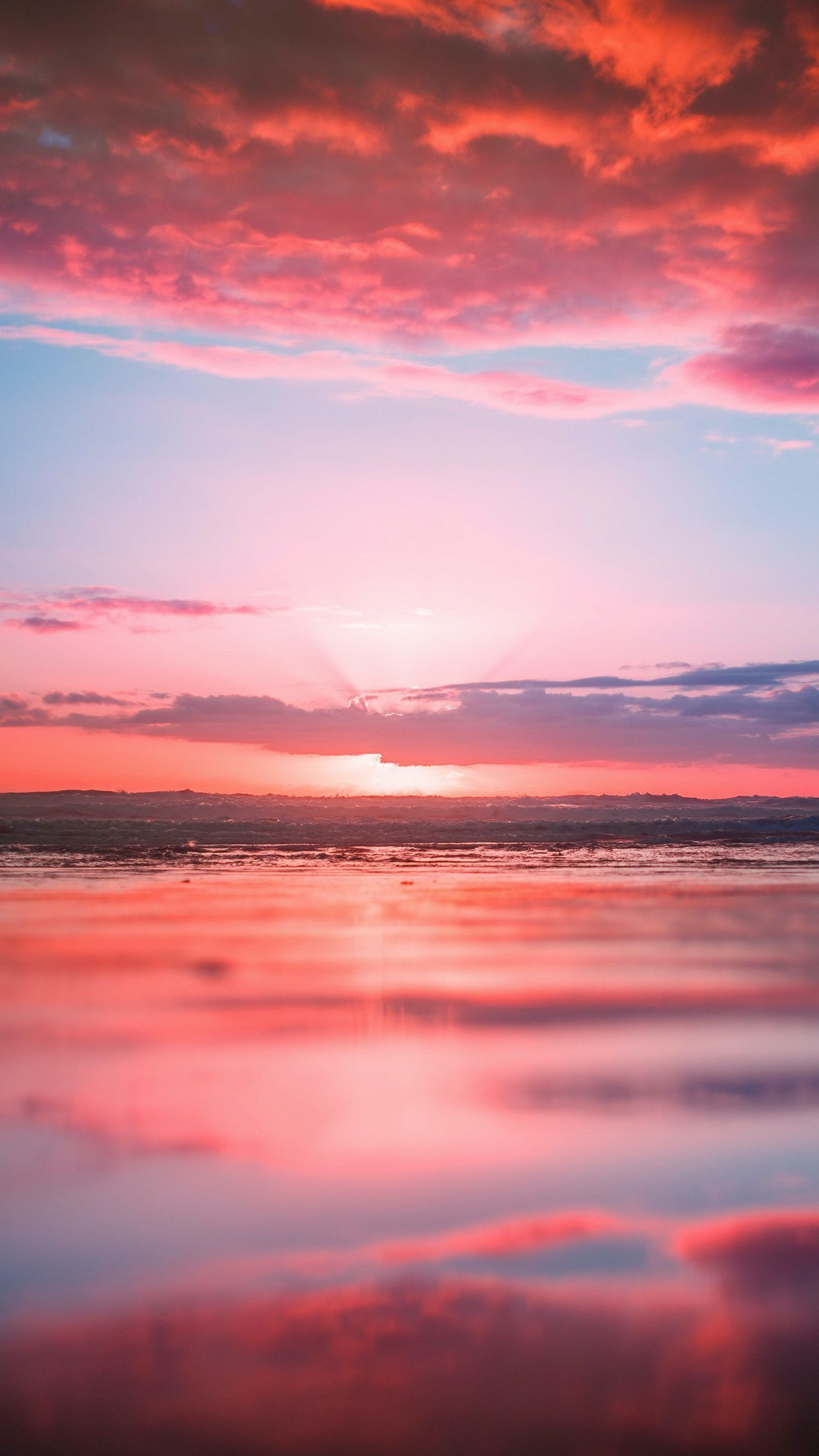 1242x2208 Pink sunset iPhone wallpaper | Beach sunset wallpaper, Ocean wallpaper, Sky pictures