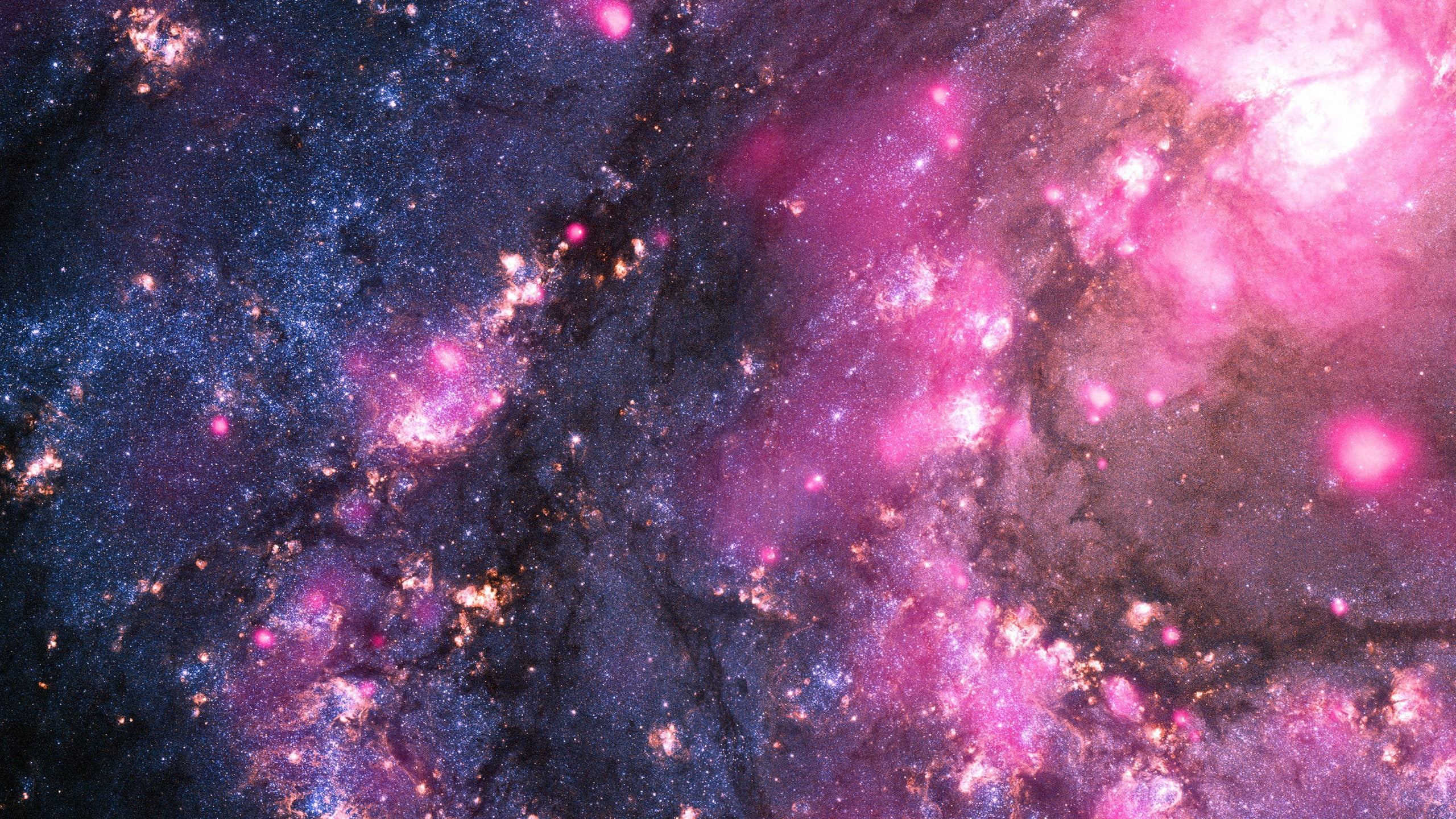 2560x1440 Pink and purple galaxy, space HD wallpaper