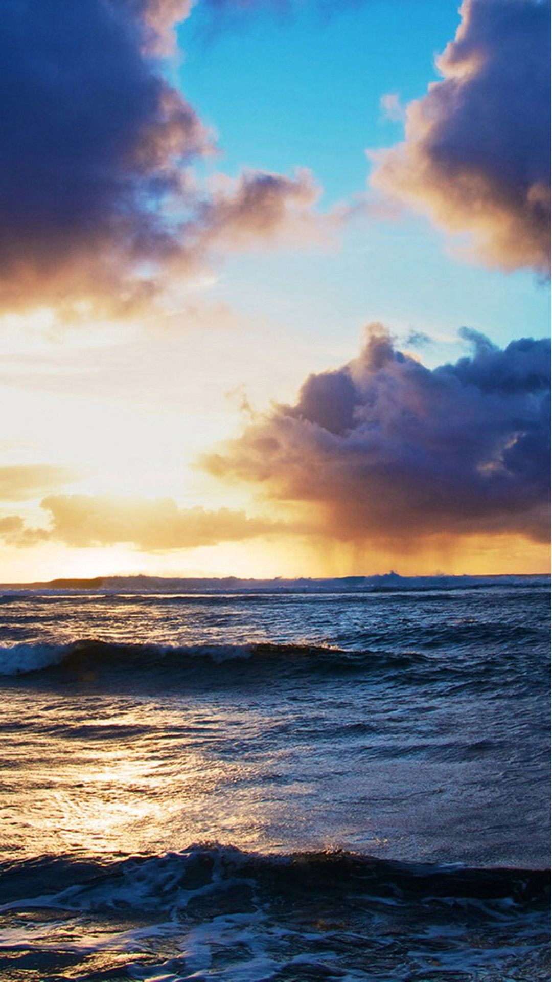 1080x1920 Ocean Beach Surging Wave Cloudy Sunny Skyscape iPhone 6 Wallpaper Download | iPhone Wallpa&acirc;&#128;&brvbar; | Wallpaper iphone summer, Beach phone wallpaper, Best iphone wallpapers