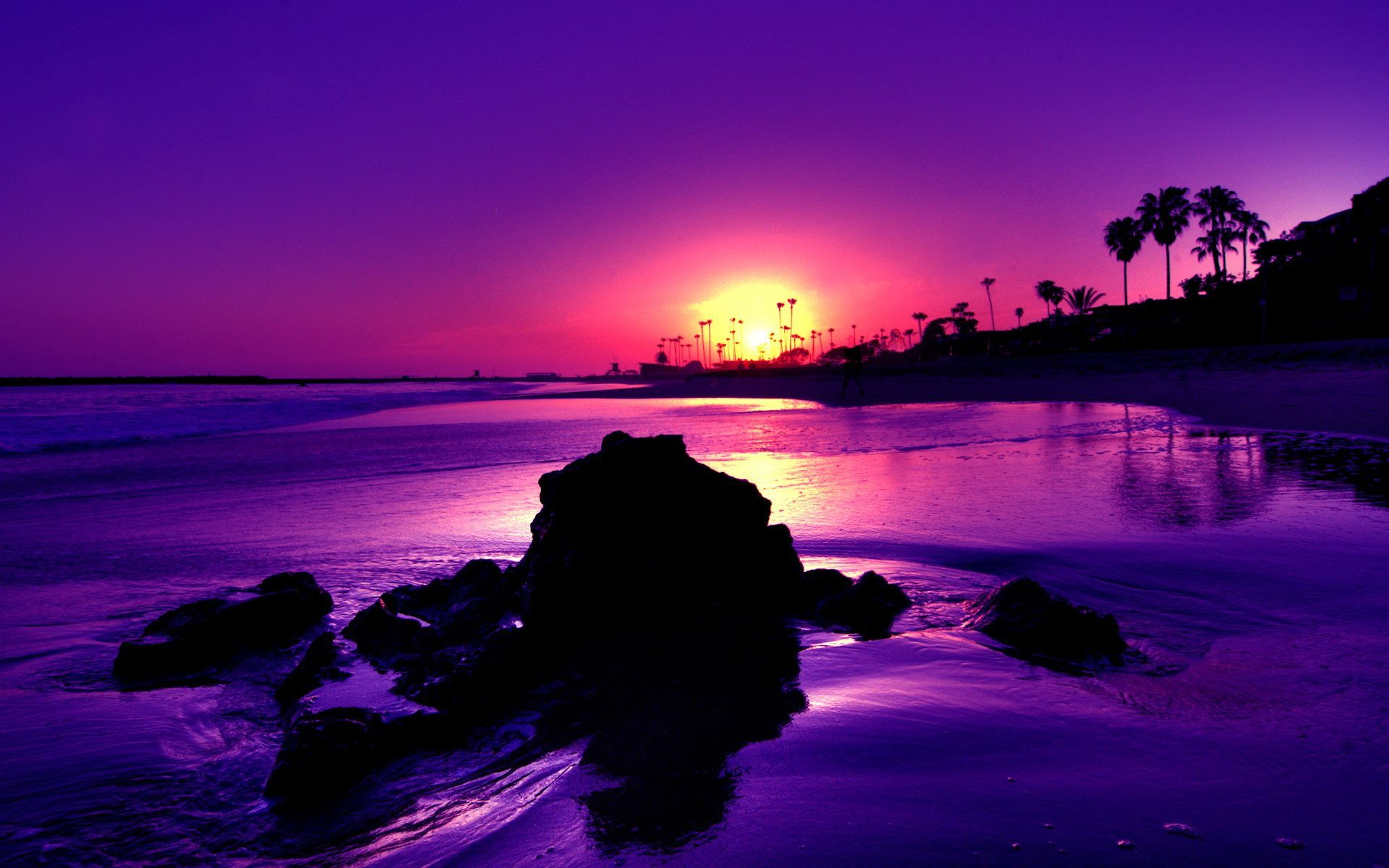 1920x1200 Purple Tropical Sunset Beach Wallpapers Top Free Purple Tropical Sunset Beach Backgrounds