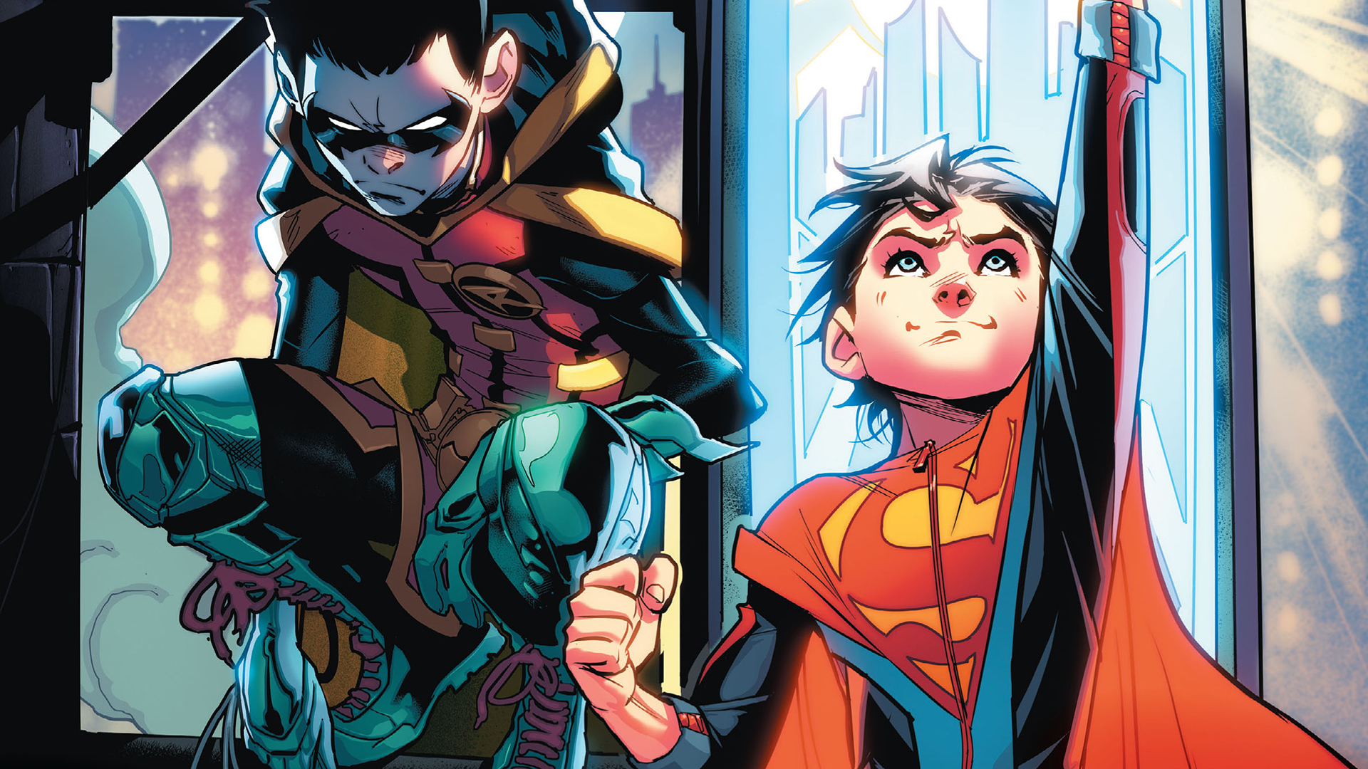 1920x1080 Robin and Superboy