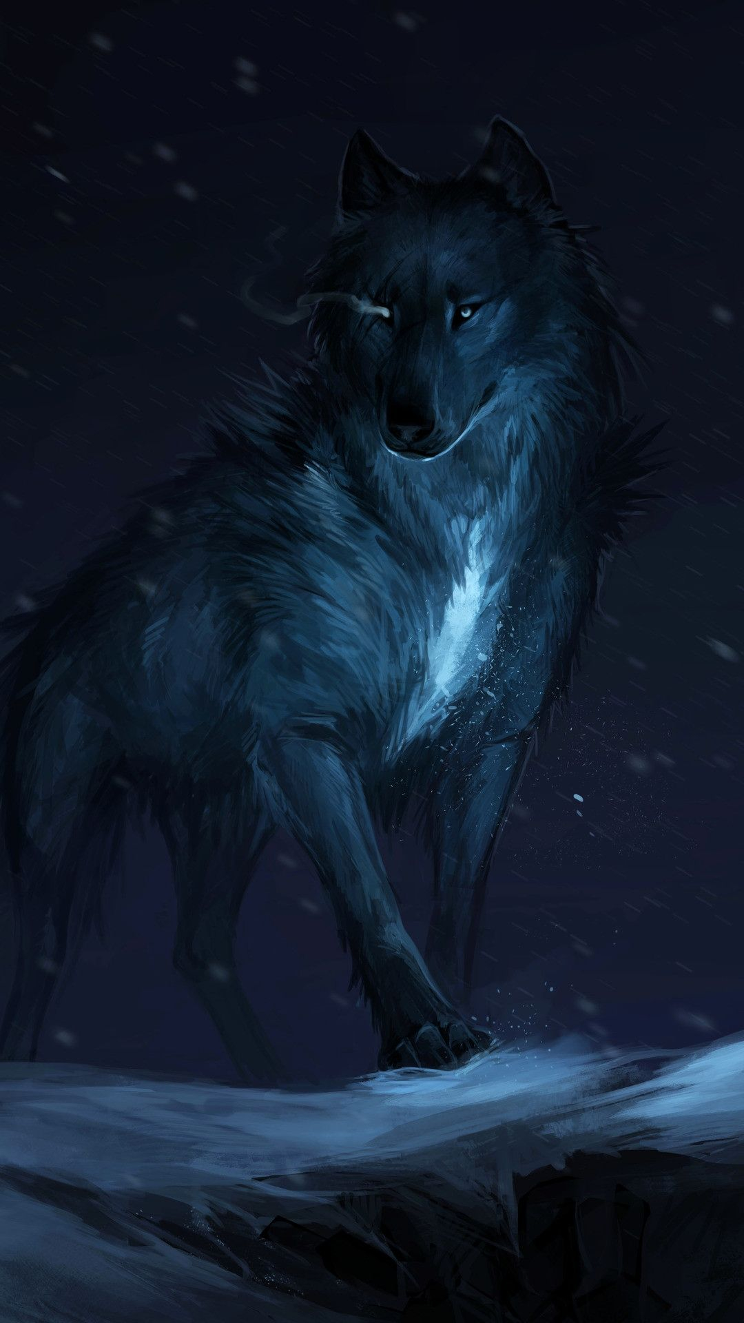 1080x1920 Neon Wolves Wallpapers