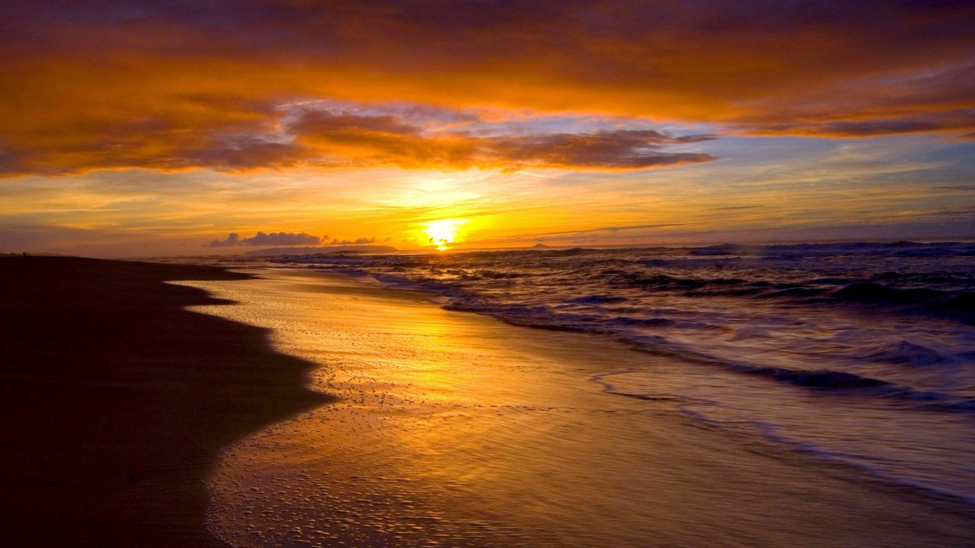 1920x1080 can't you just hear the | Beach sunset wallpaper, Beach wallpaper, Beach sunset