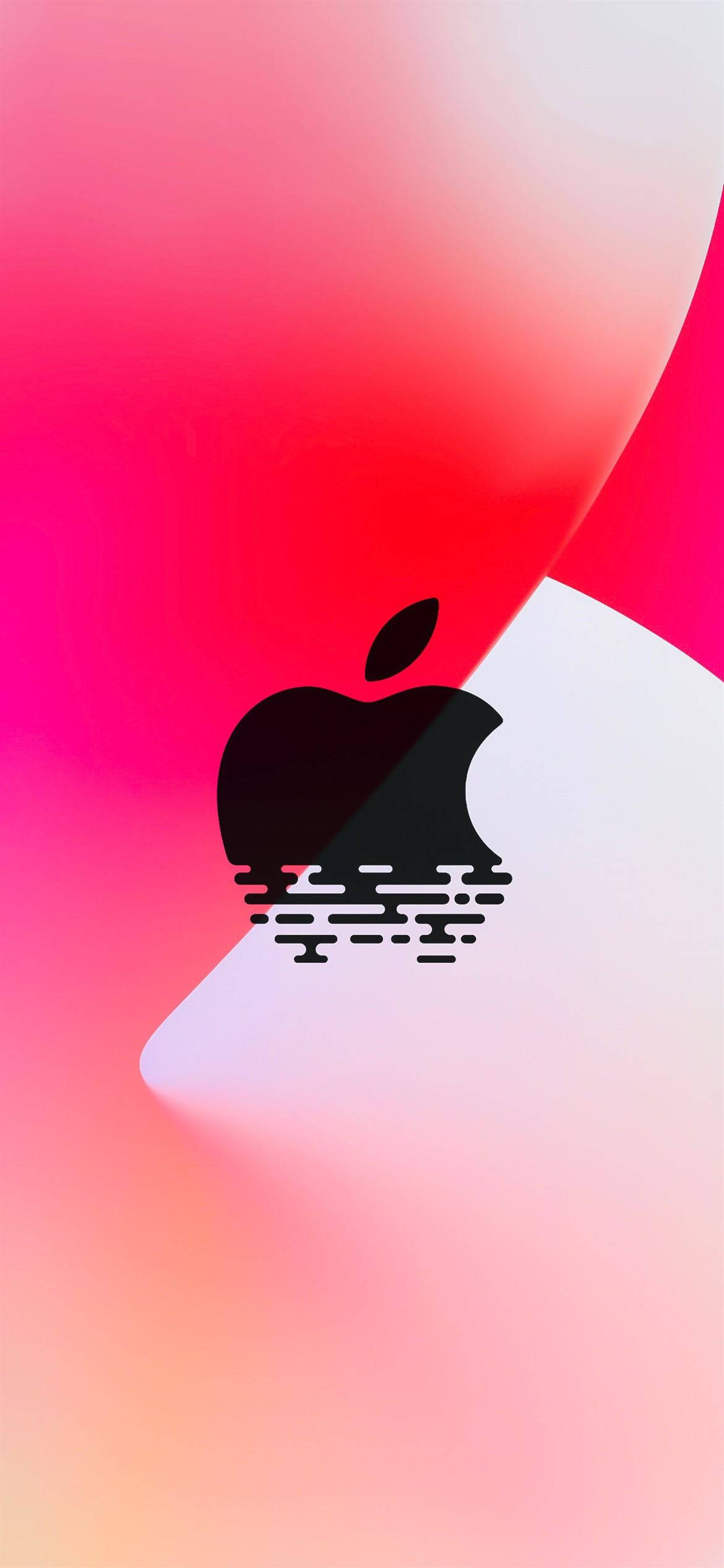1170x2532 Download Red Apple Logo Iphone 12 Wallpaper