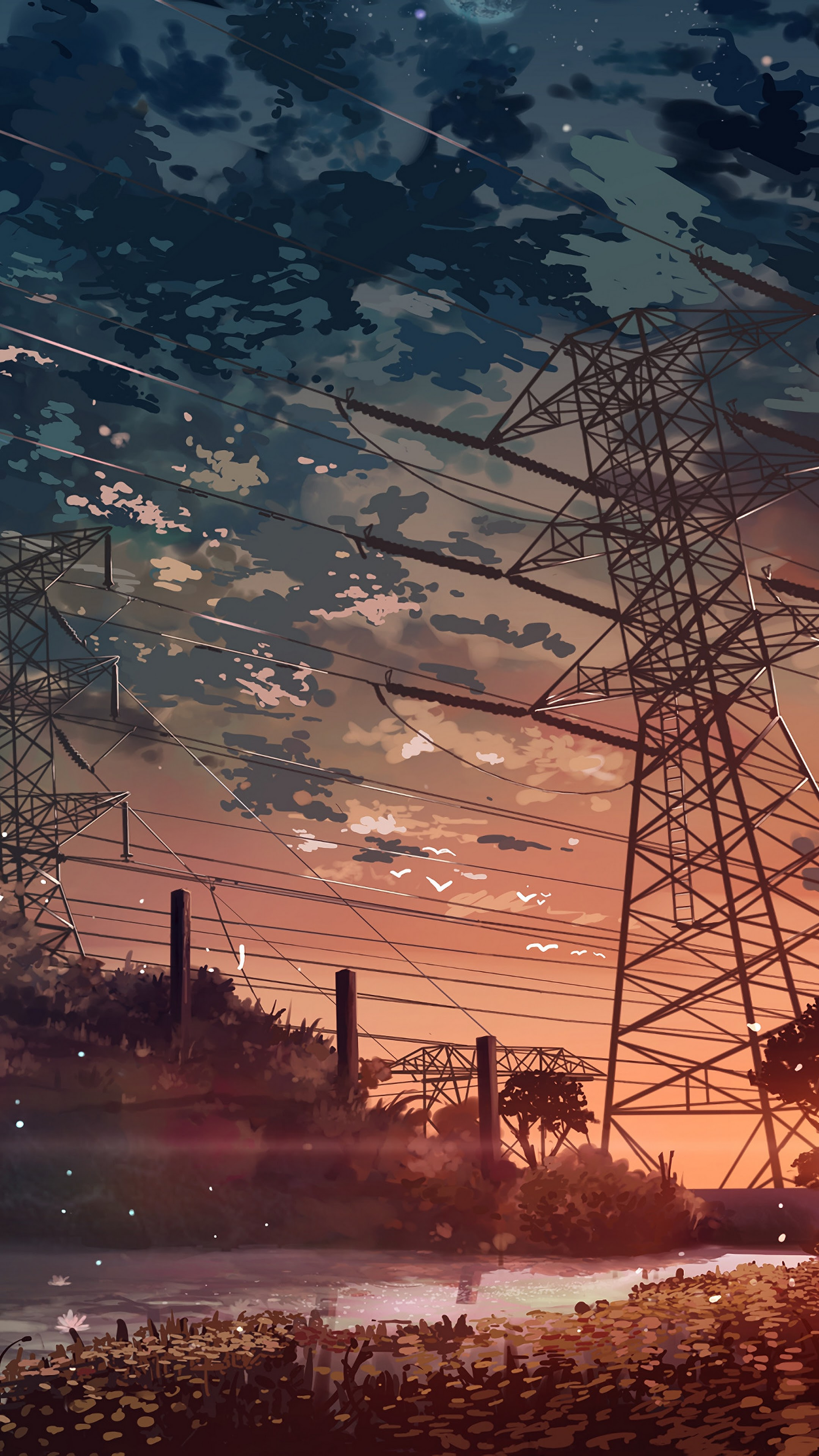 2160x3840 Anime Scenery Sunset 4K Wallpaper #112