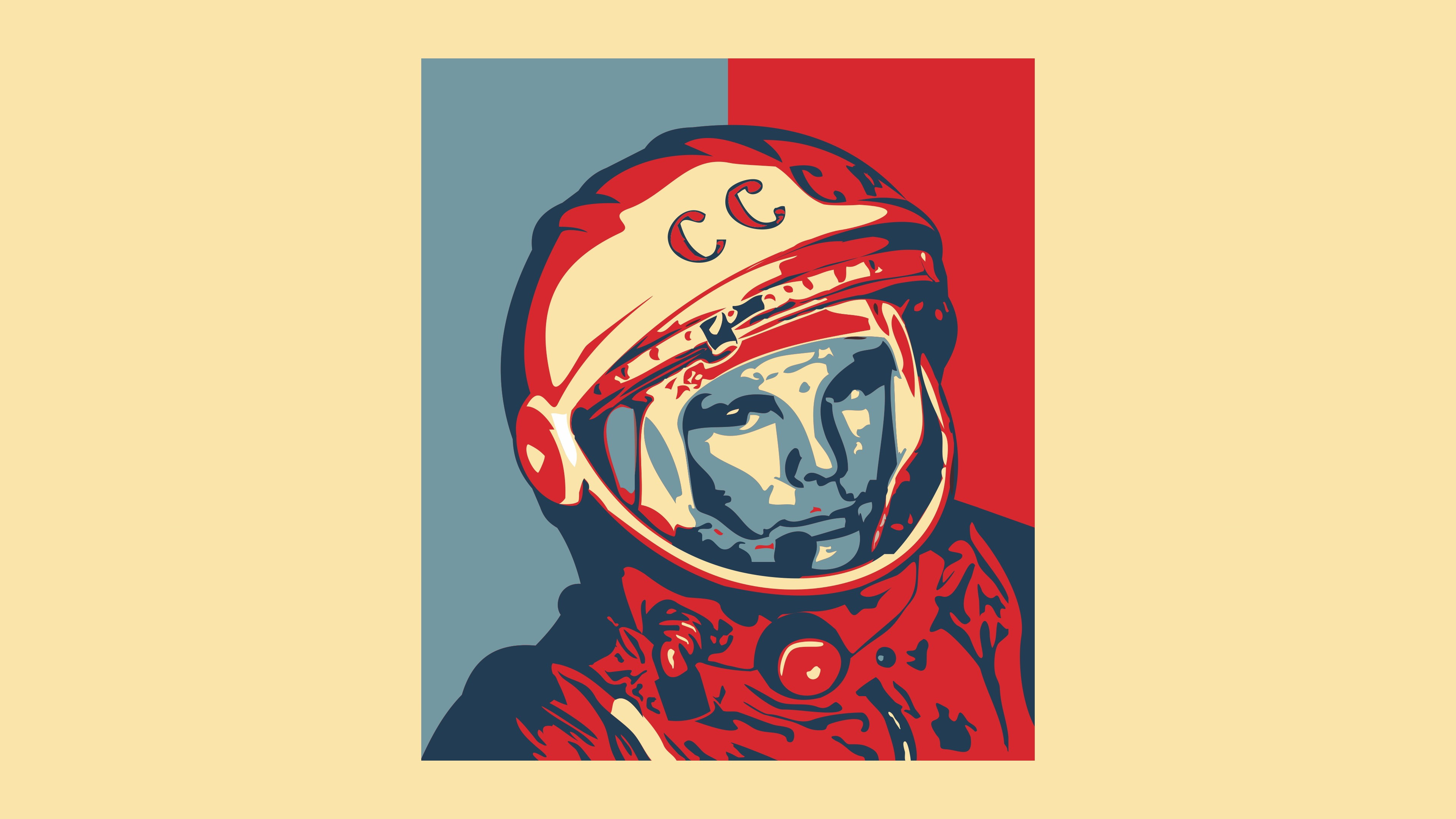 3840x2160 Yuri Gagarin USSR Astronaut Wallpaper Resolution: ID:183765
