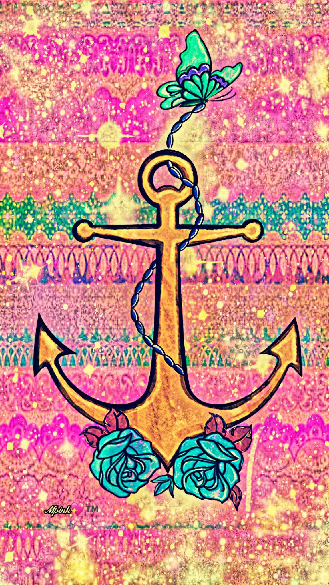 1152x2048 Golden Anchor Galaxy Wallpaper #androidwallpaper #iphonewallpaper #wallpaper #galaxy #sparkle #glitter #l&acirc;&#128;&brvbar; | Nautical wallpaper, Pretty wallpapers, Galaxy wallpaper