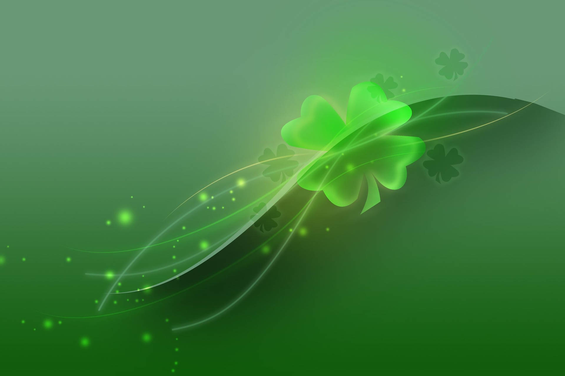 1920x1280 Download Sparkly Clover Art St Patrick's Day Wallpaper