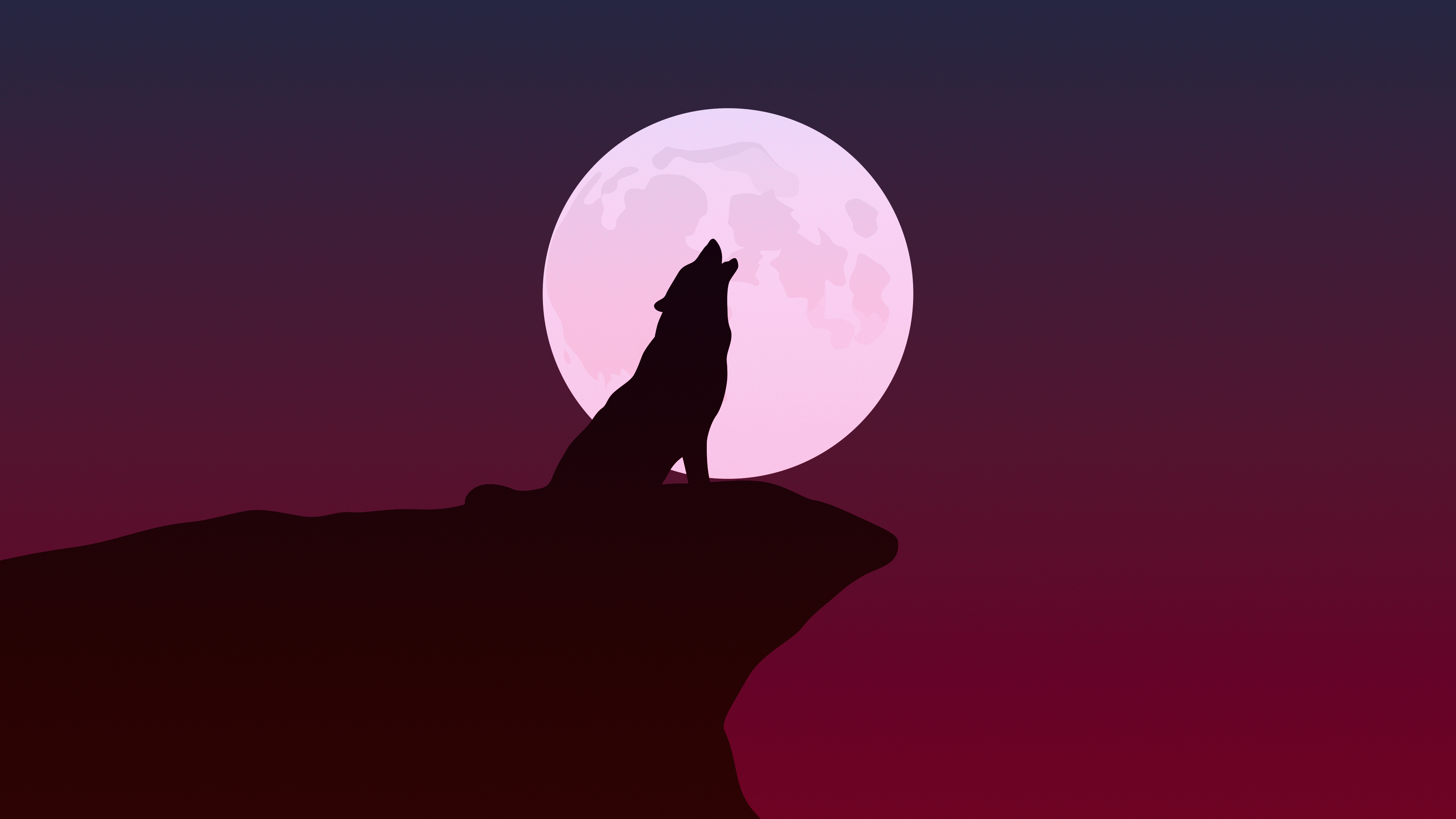 3840x2160 1024x768 Howling Wolf Minimalist 4k 1024x768 Resolution HD 4k Wallpapers, Images, Backgrounds, Photos and Pictures