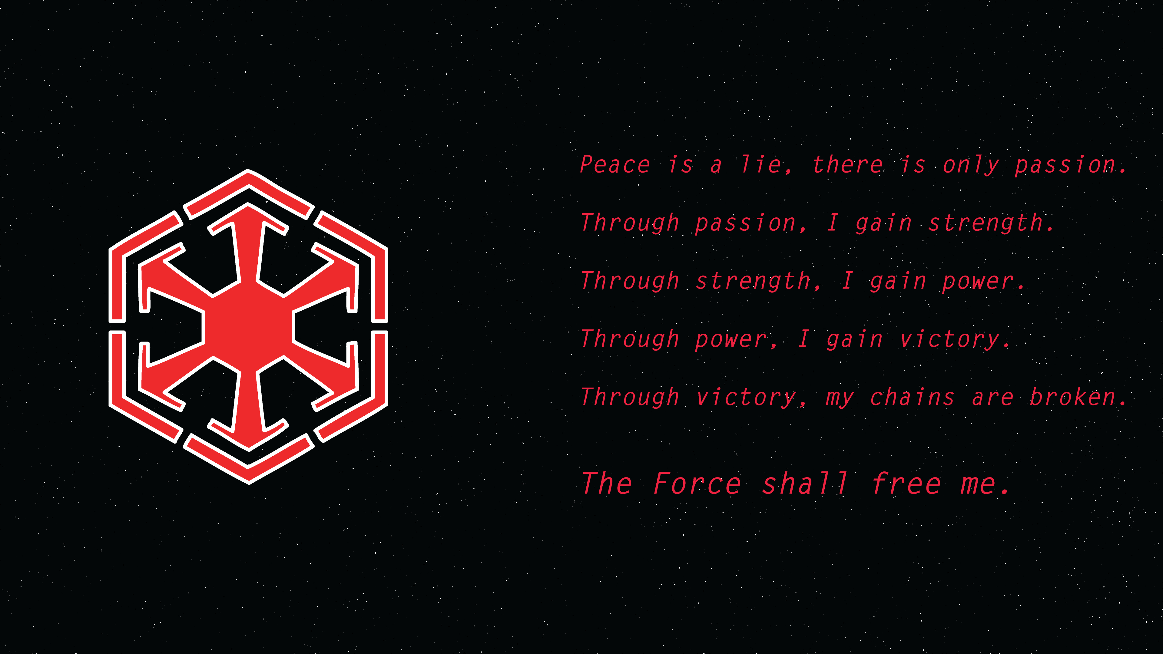 3840x2160 Sith Code and Emblem [] : r/wallpapers