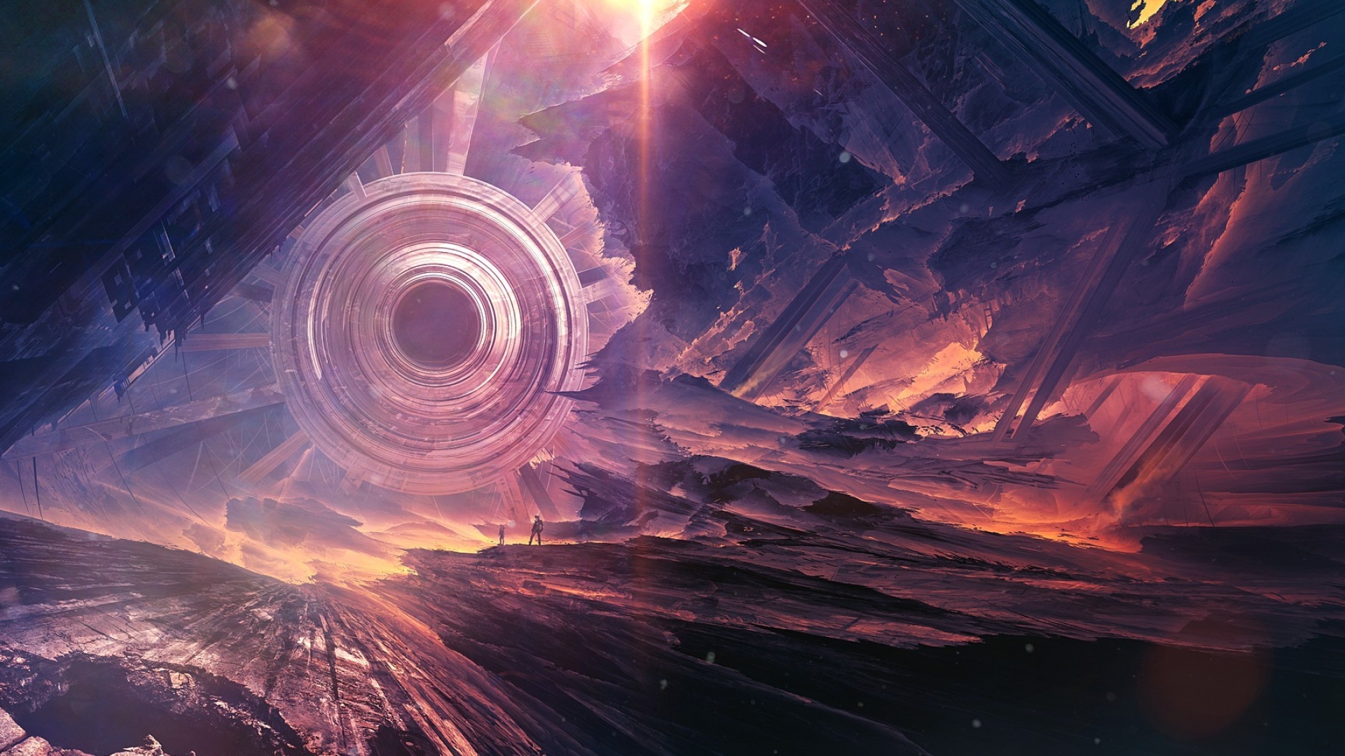 1920x1080 Wallpaper : digital art, futuristic, surreal, science fiction, atmosphere, universe, darkness, screenshot, computer wallpaper, outer space, geological phenomenon aJapaneseDream 167621 HD Wallpapers