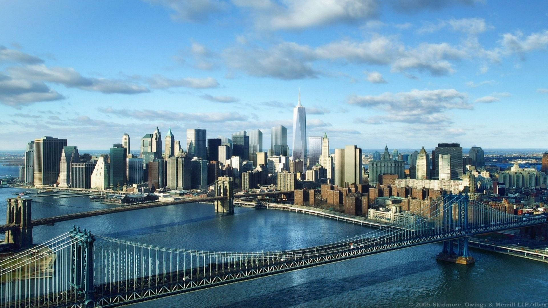 1920x1080 Download New York City Skyline Freedom Tower Wallpaper